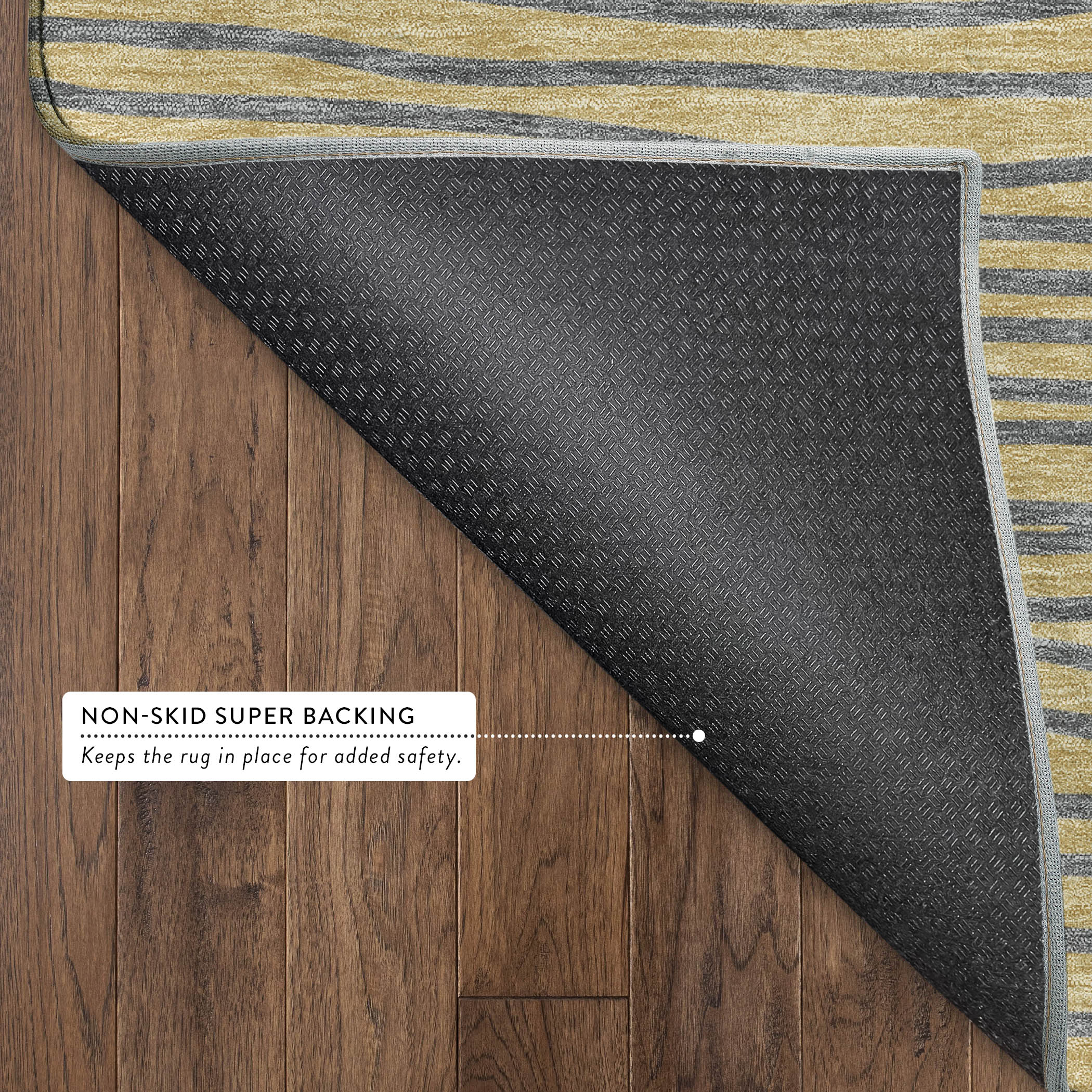 Bern Machine Washable Transitional Gold Rug 1'8" x 2'6" #shape_Rectangle