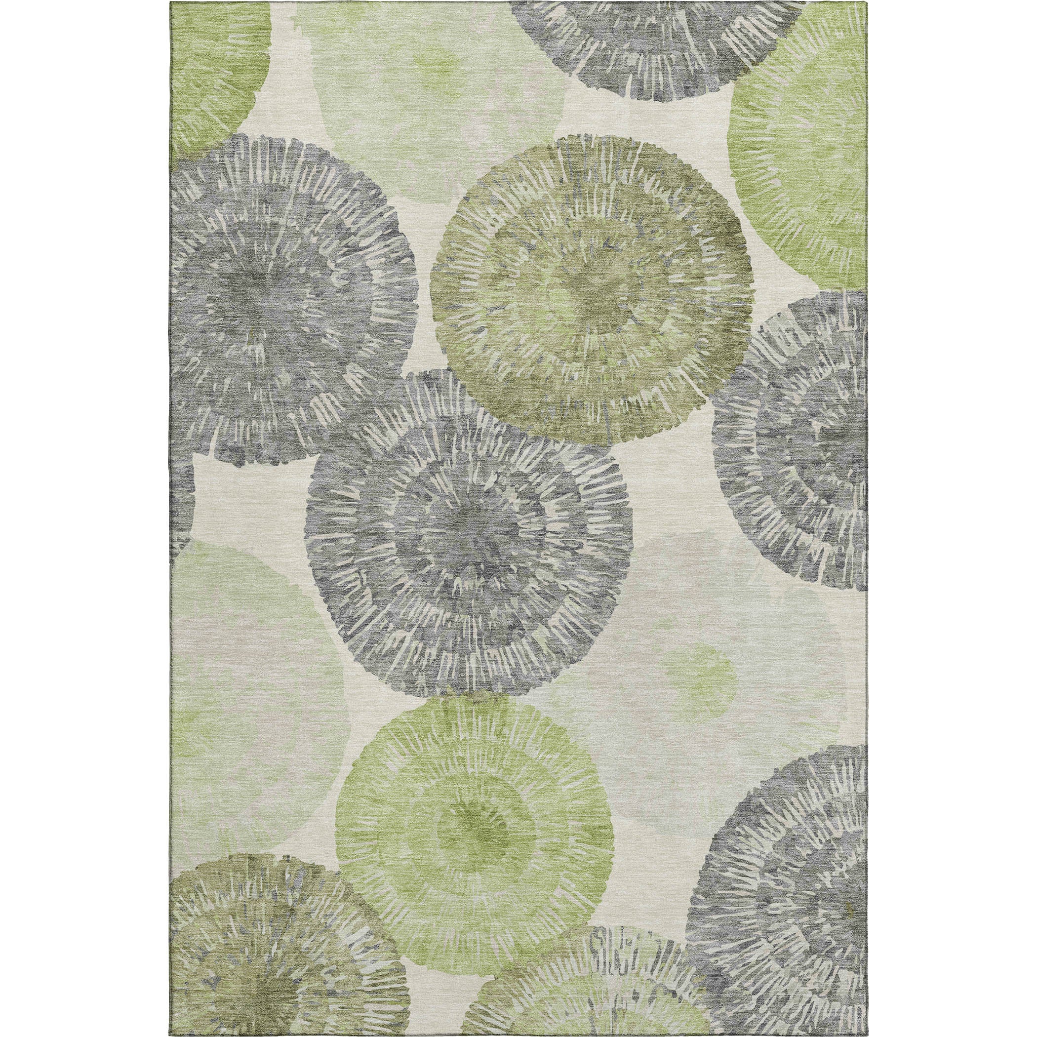 Vienna Machine Washable Transitional Aloe Green Rug 3' x 5' #shape_Rectangle