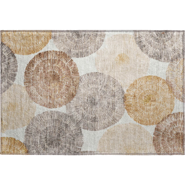 Vienna Machine Washable Transitional Copper Orange Rug 1'8" x 2'6"