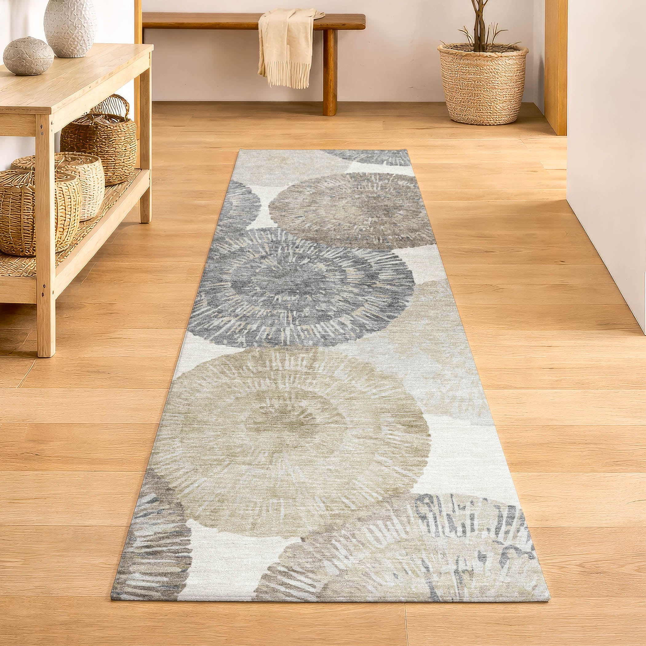 Vienna Machine Washable Transitional Linen Ivory Rug 2'3" x 7'6" #shape_Runner
