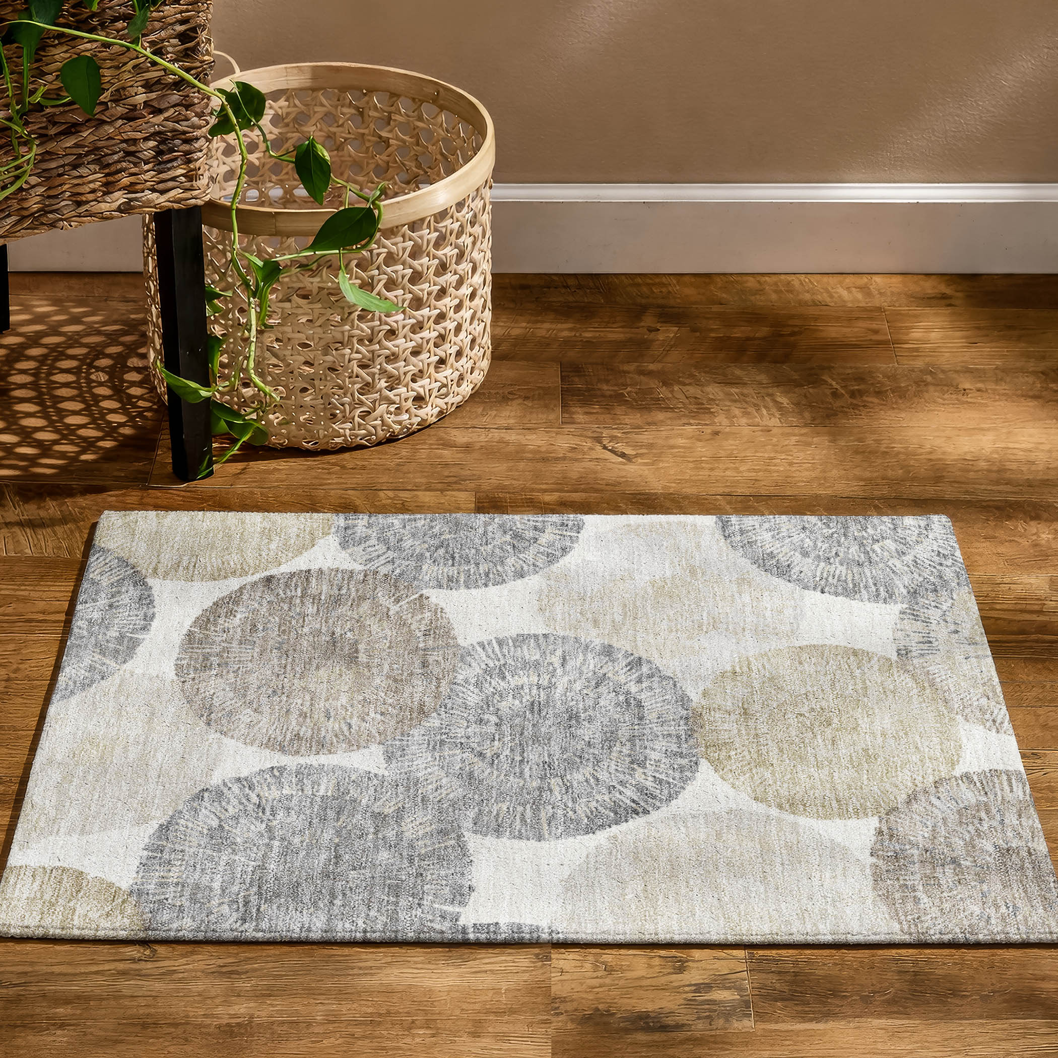 Vienna Machine Washable Transitional Linen Ivory Rug 1'8" x 2'6" #shape_Rectangle