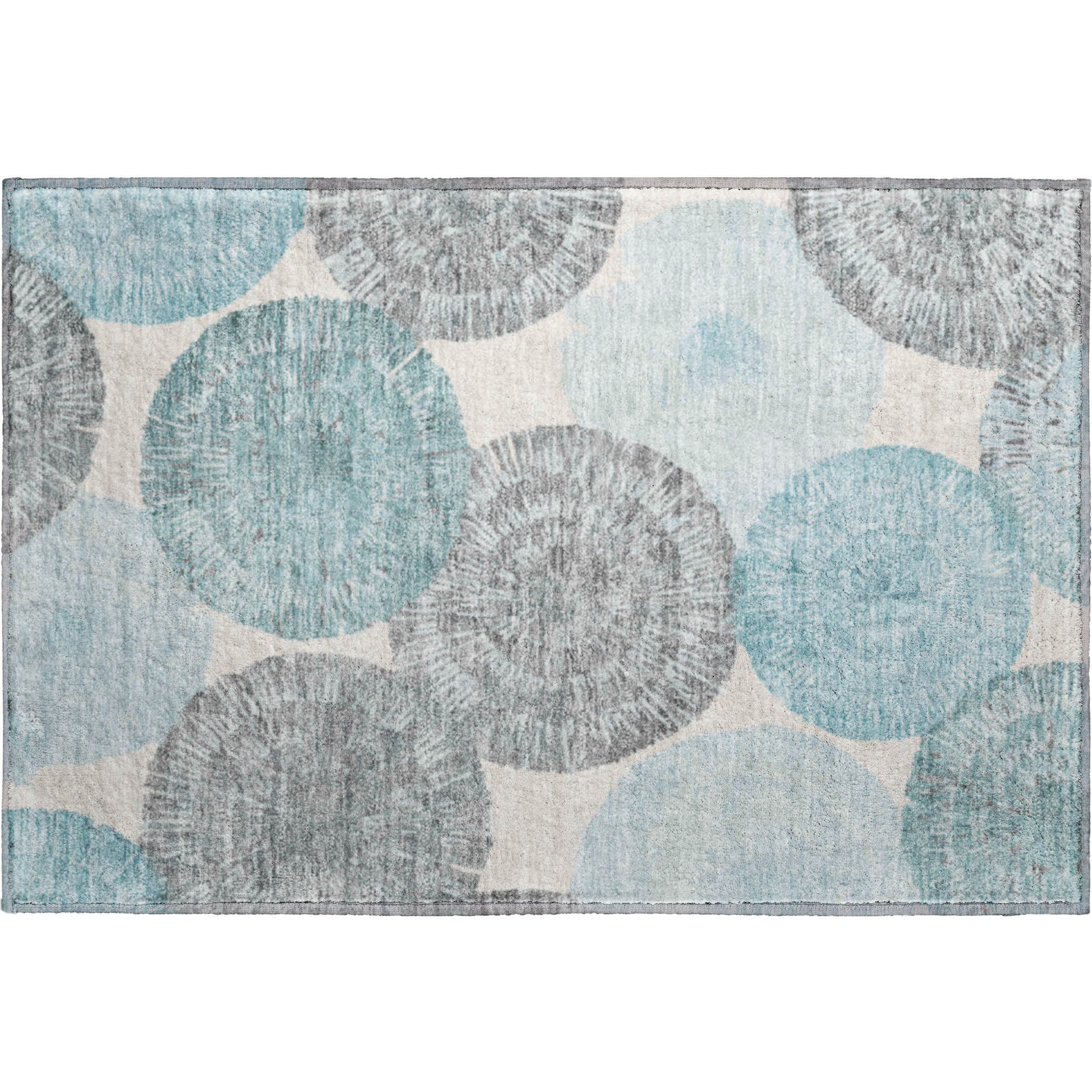 Vienna Machine Washable Transitional Teal Rug 1'8" x 2'6" #shape_Rectangle