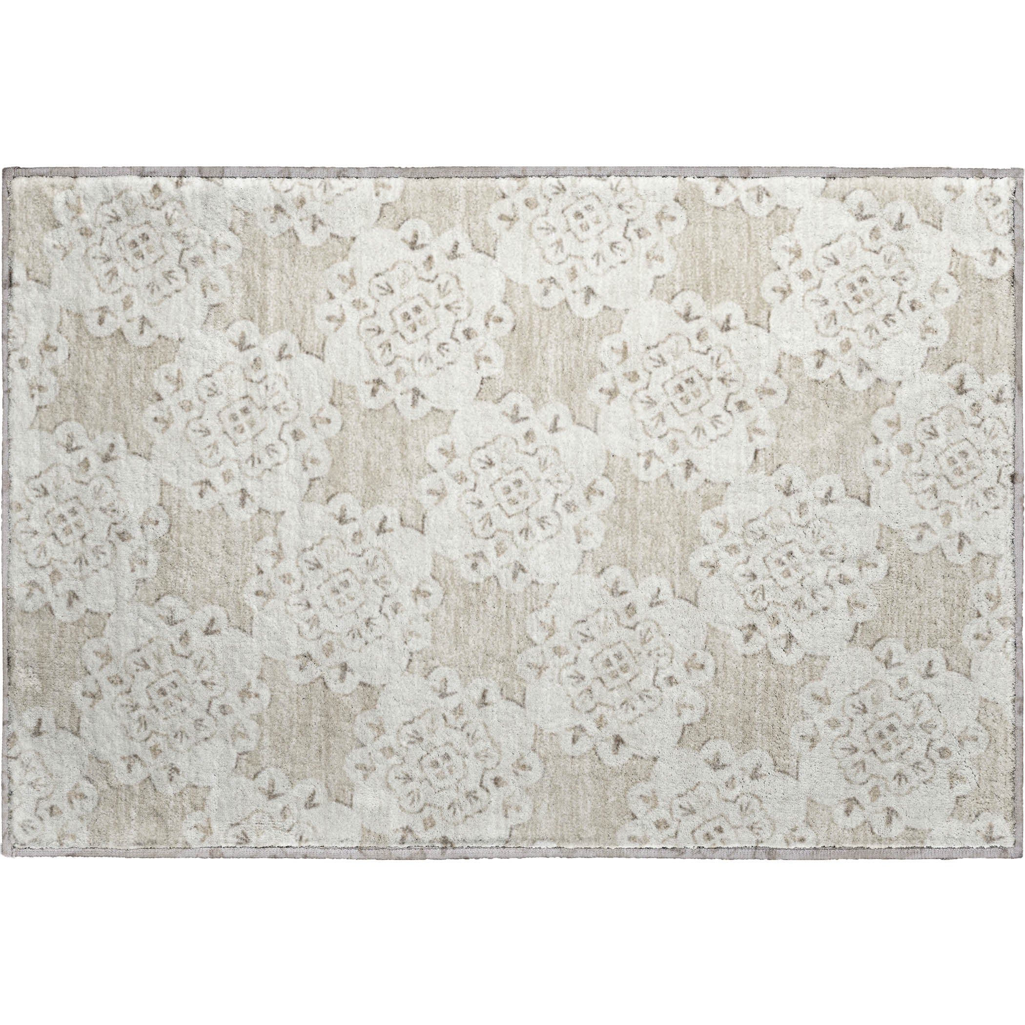 Mostar Machine Washable Transitional Beige Brown Rug 1'8" x 2'6" #shape_Rectangle