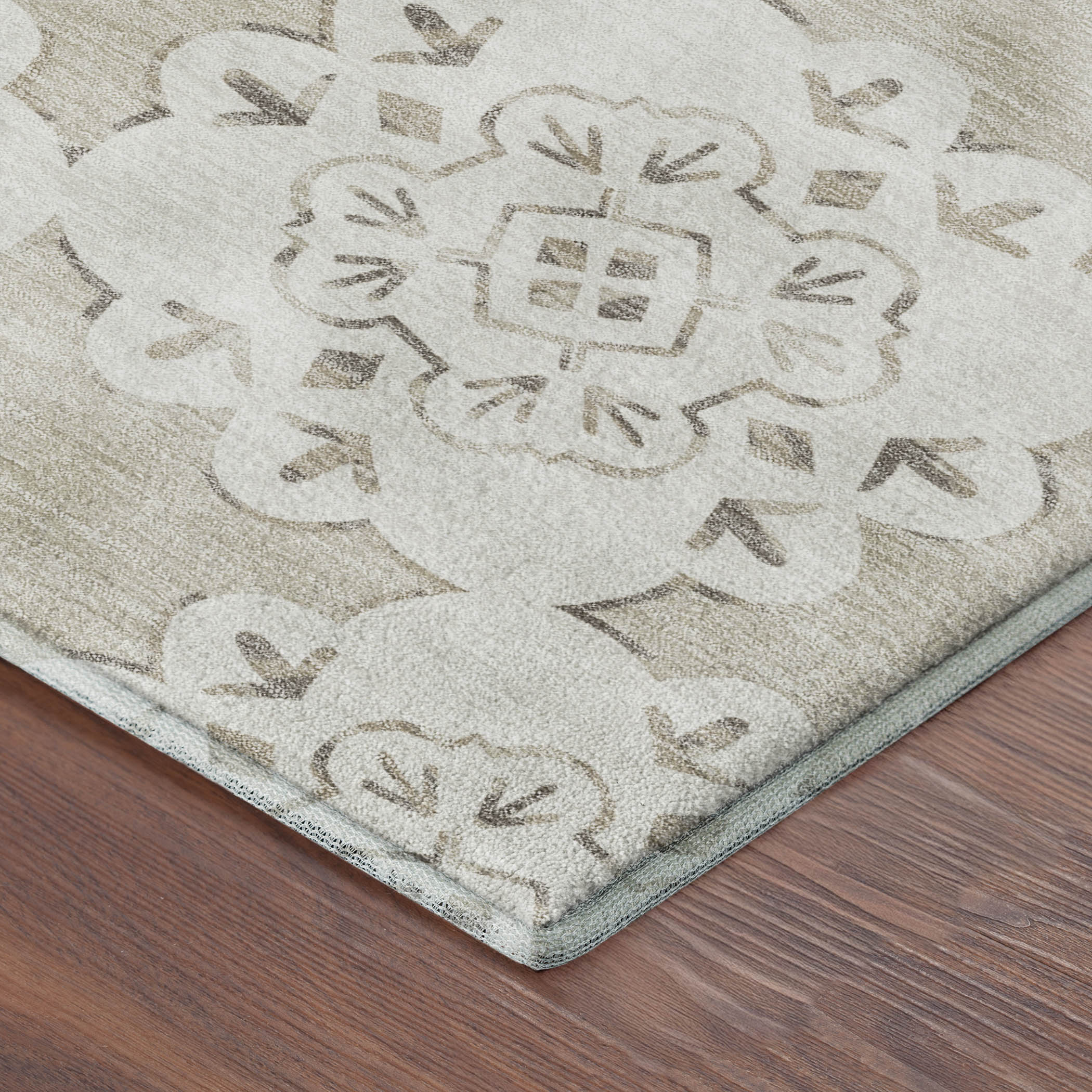 Mostar Machine Washable Transitional Beige Brown Rug 1'8" x 2'6" #shape_Rectangle