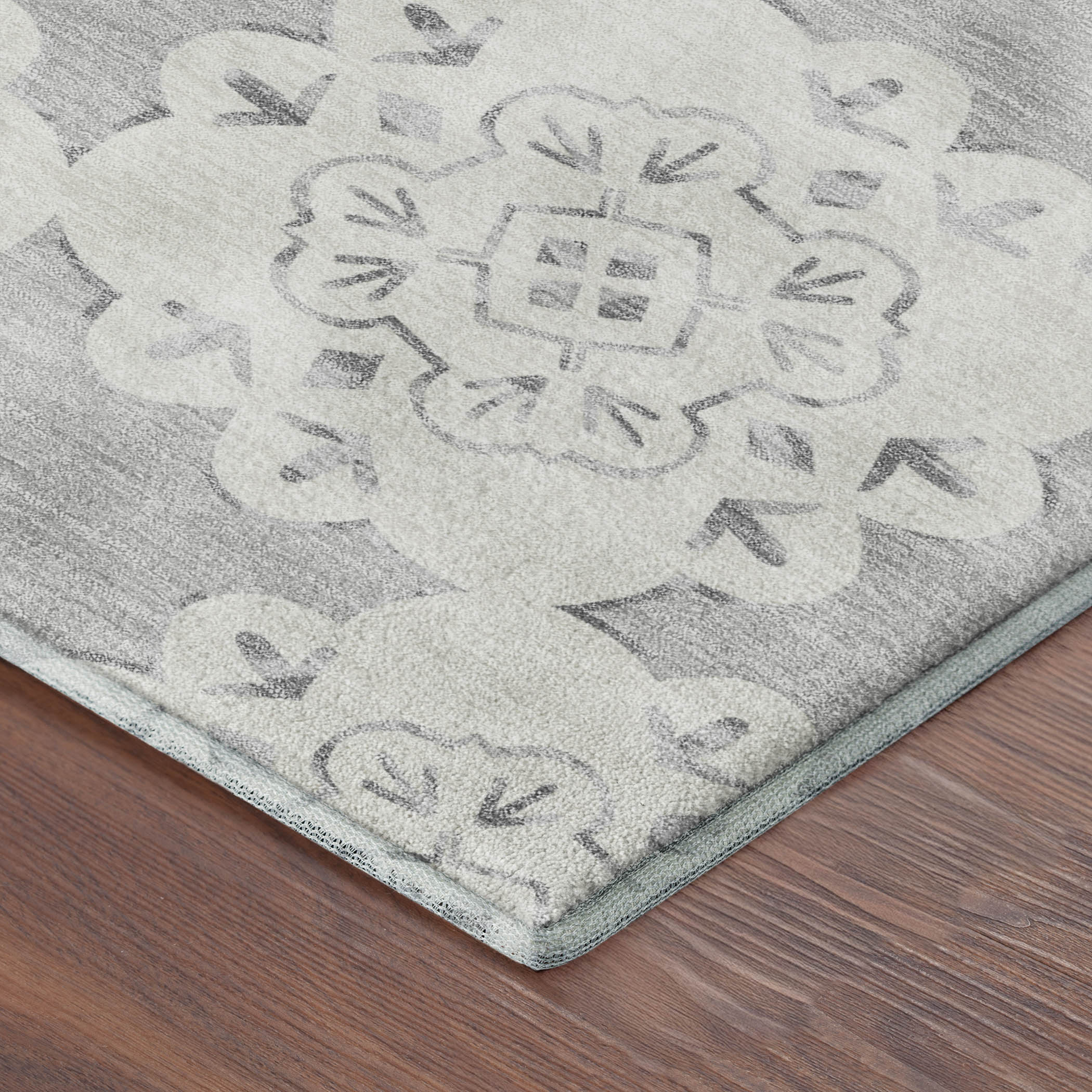 Mostar Machine Washable Transitional Gray Rug 1'8" x 2'6" #shape_Rectangle