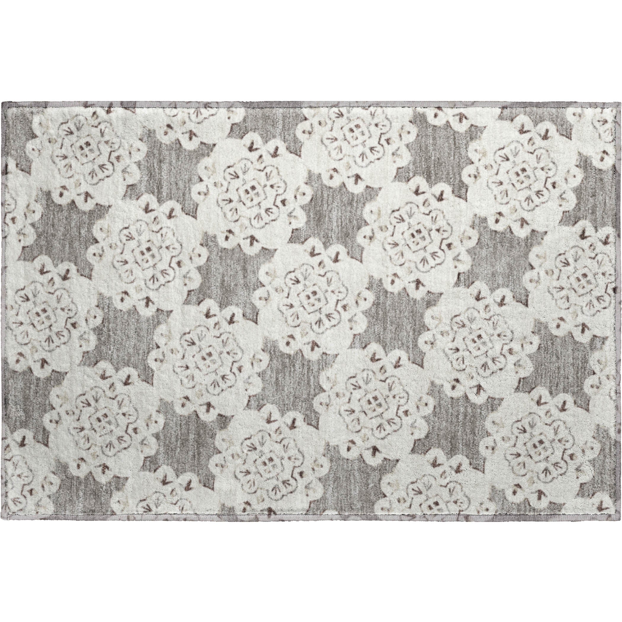 Mostar Machine Washable Transitional Taupe Brown Rug 1'8" x 2'6" #shape_Rectangle
