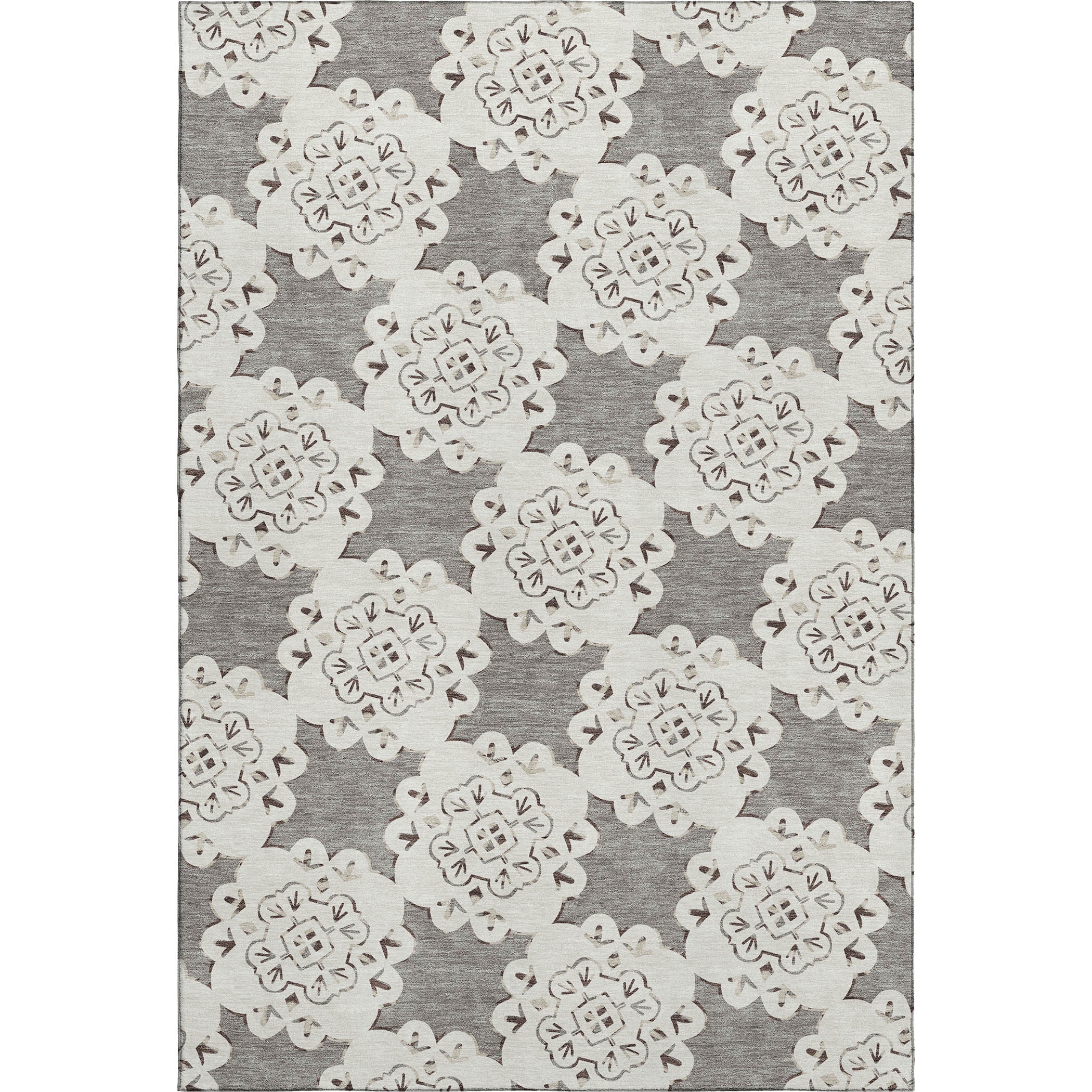 Mostar Machine Washable Transitional Taupe Brown Rug 3' x 5' #shape_Rectangle