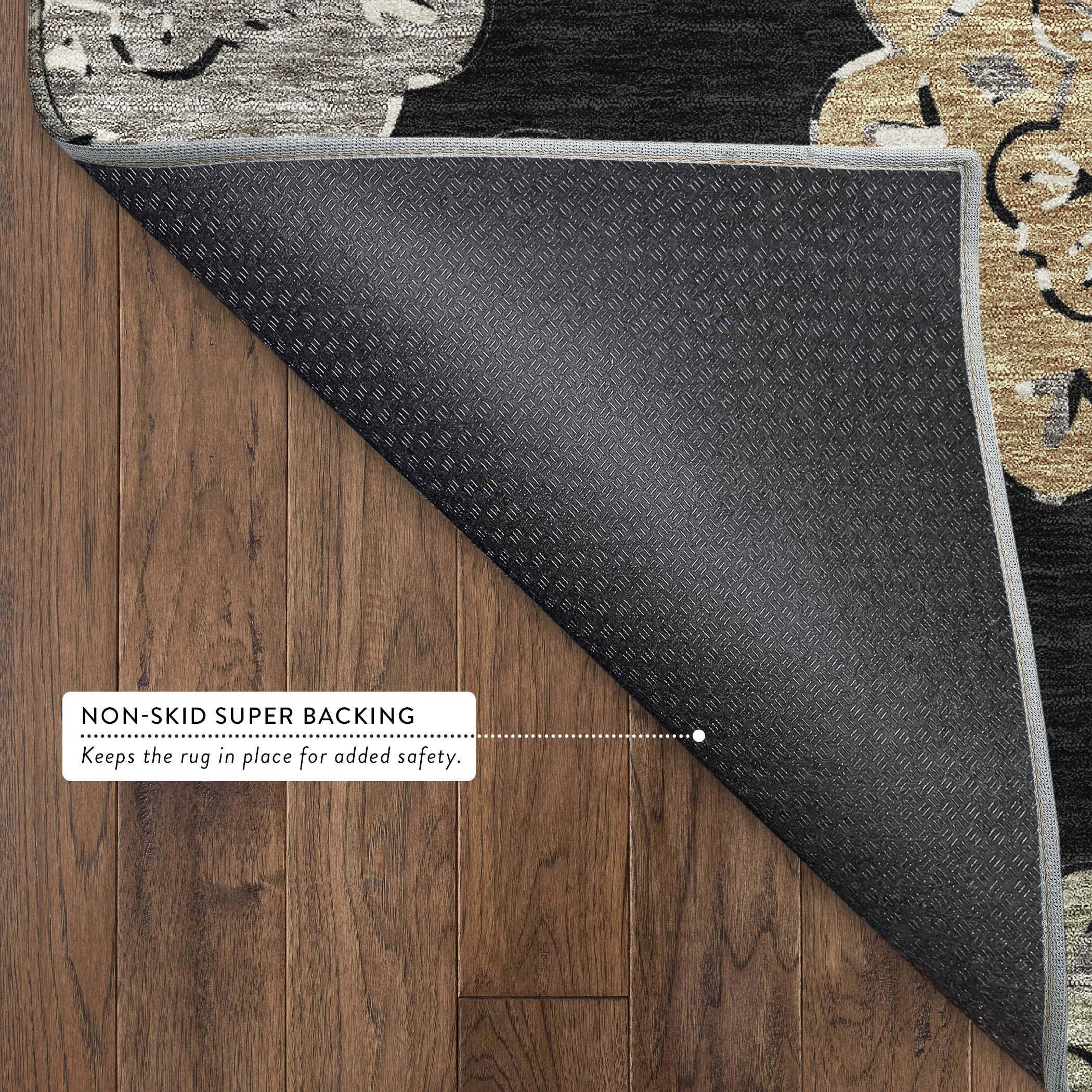 Bern Machine Washable Transitional Black Rug 1'8" x 2'6" #shape_Rectangle