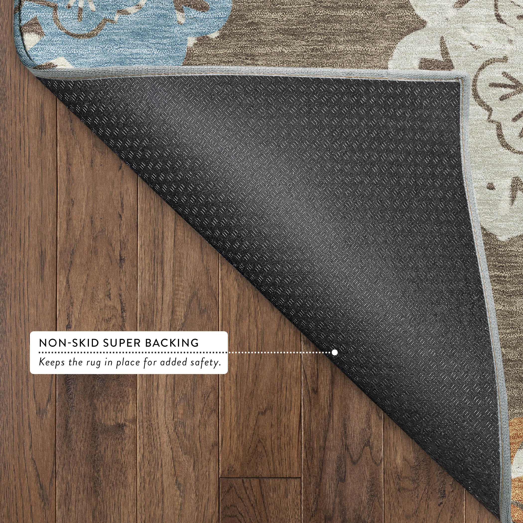 Bern Machine Washable Transitional Chocolate Brown Rug 1'8" x 2'6" #shape_Rectangle