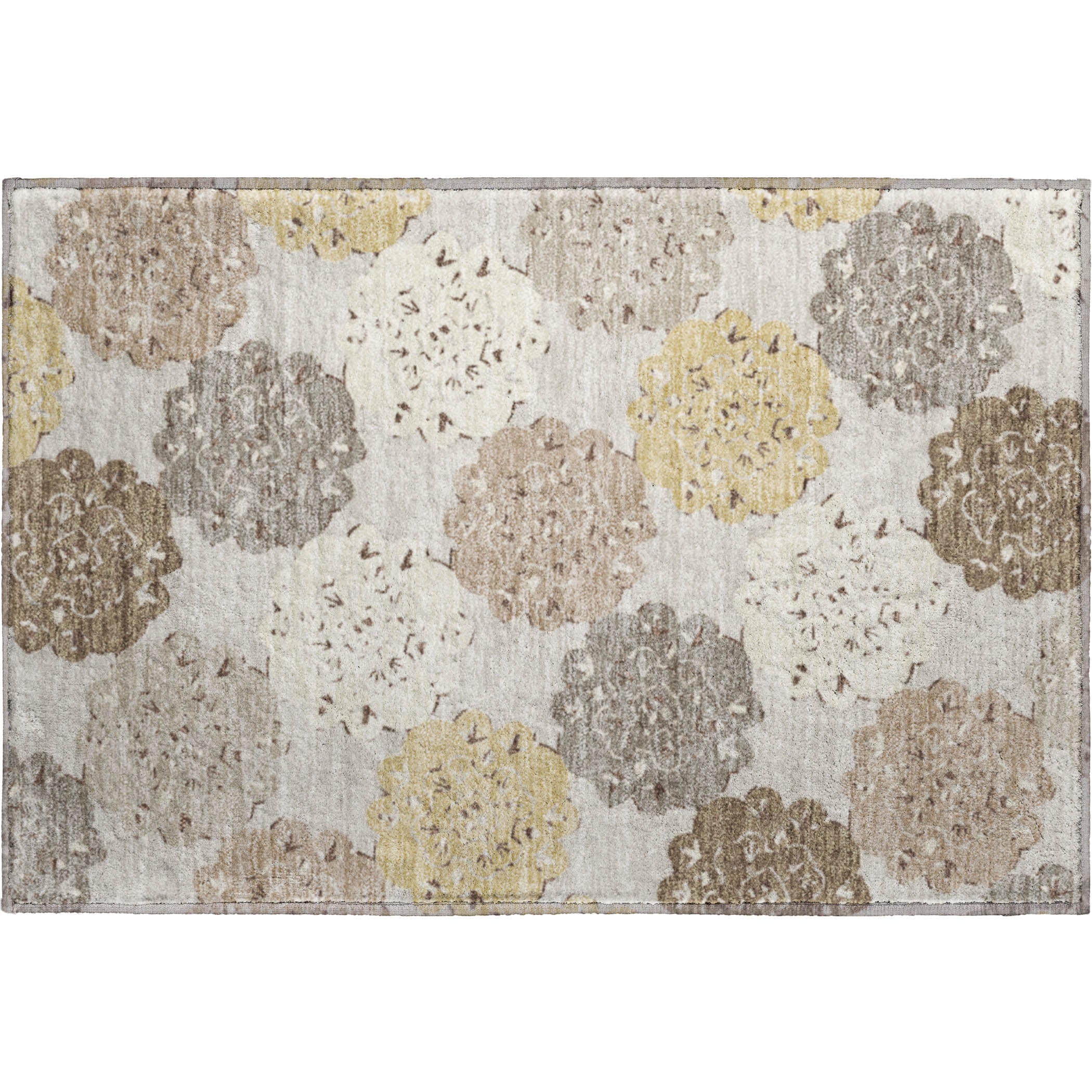 Bern Machine Washable Transitional Pearl Ivory Rug 1'8" x 2'6" #shape_Rectangle