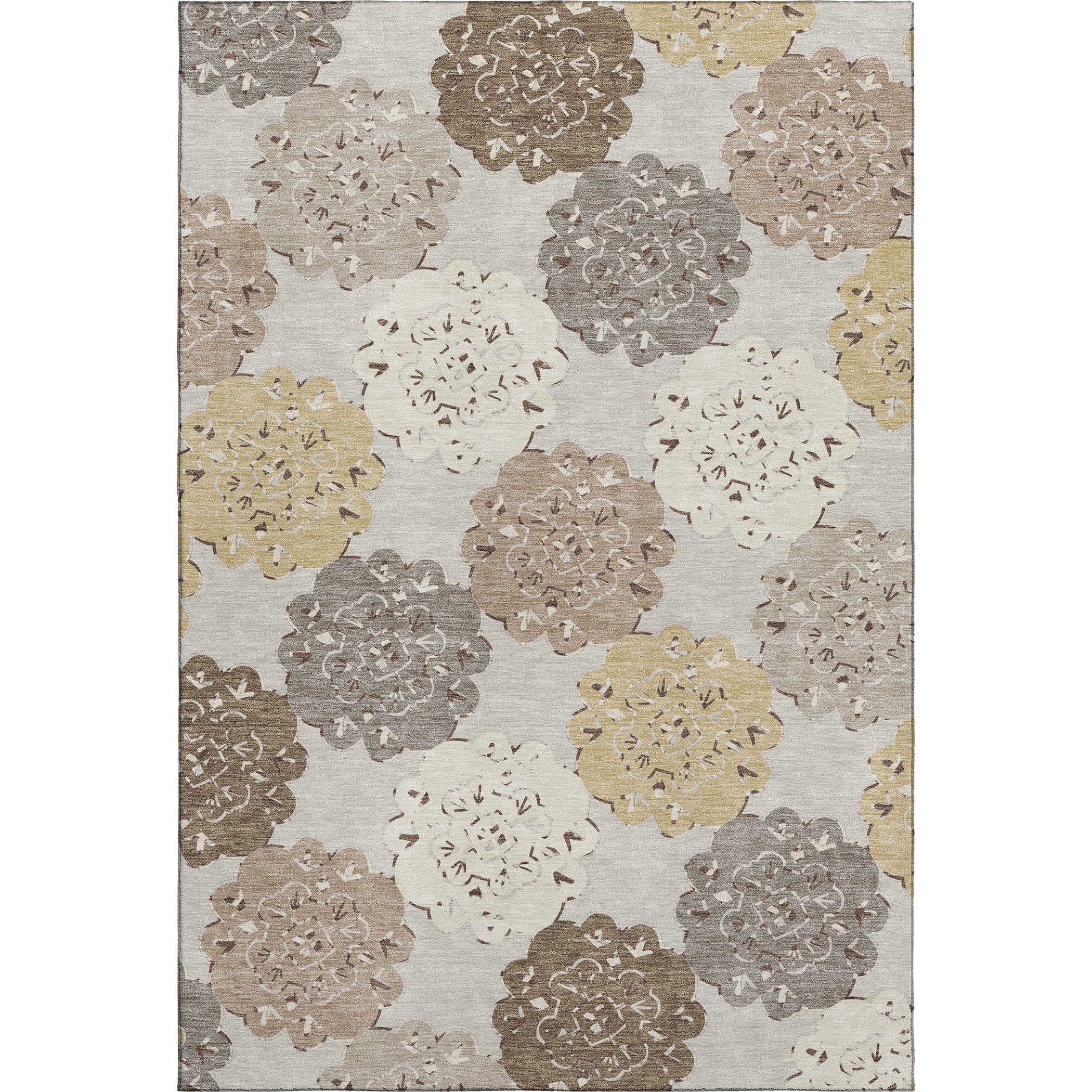 Bern Machine Washable Transitional Pearl Ivory Rug 3' x 5' #shape_Rectangle