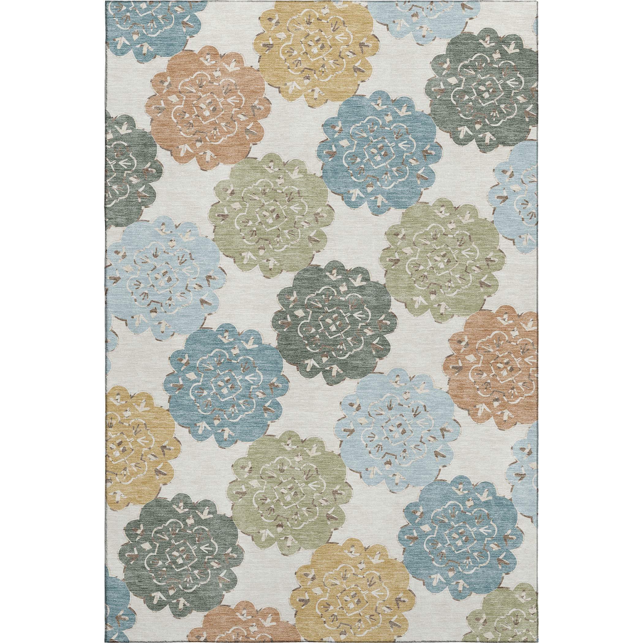 Bern Machine Washable Transitional Seaside Multi Rug 3' x 5' #shape_Rectangle