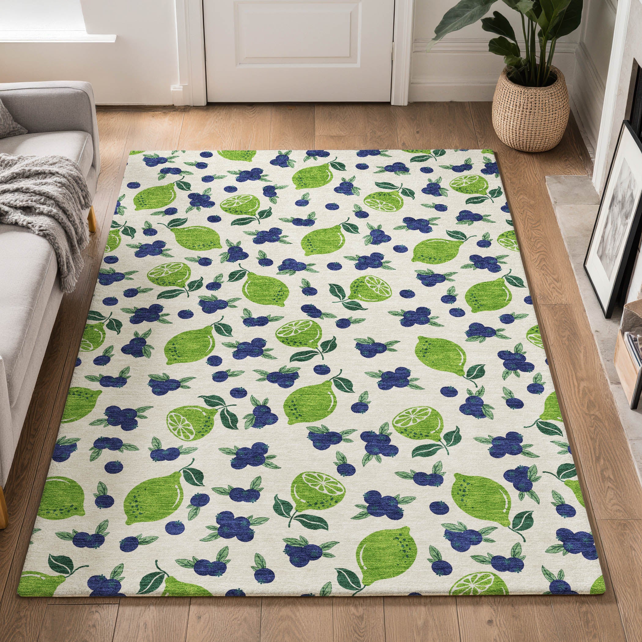 Lucerne Machine Washable Transitional Linen Ivory Rug 3' x 5' #shape_Rectangle