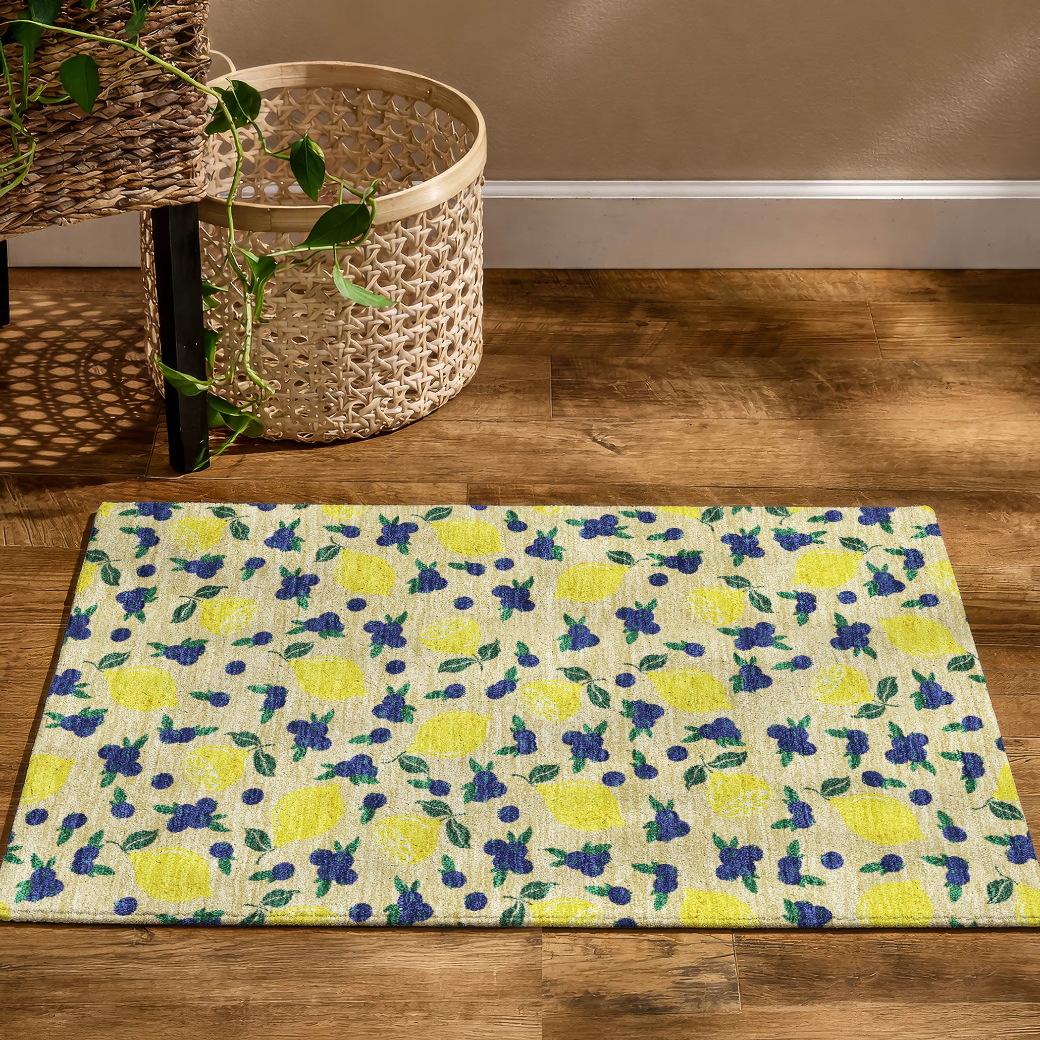Lucerne Machine Washable Transitional Wheat Gold Rug 1'8" x 2'6" #shape_Rectangle