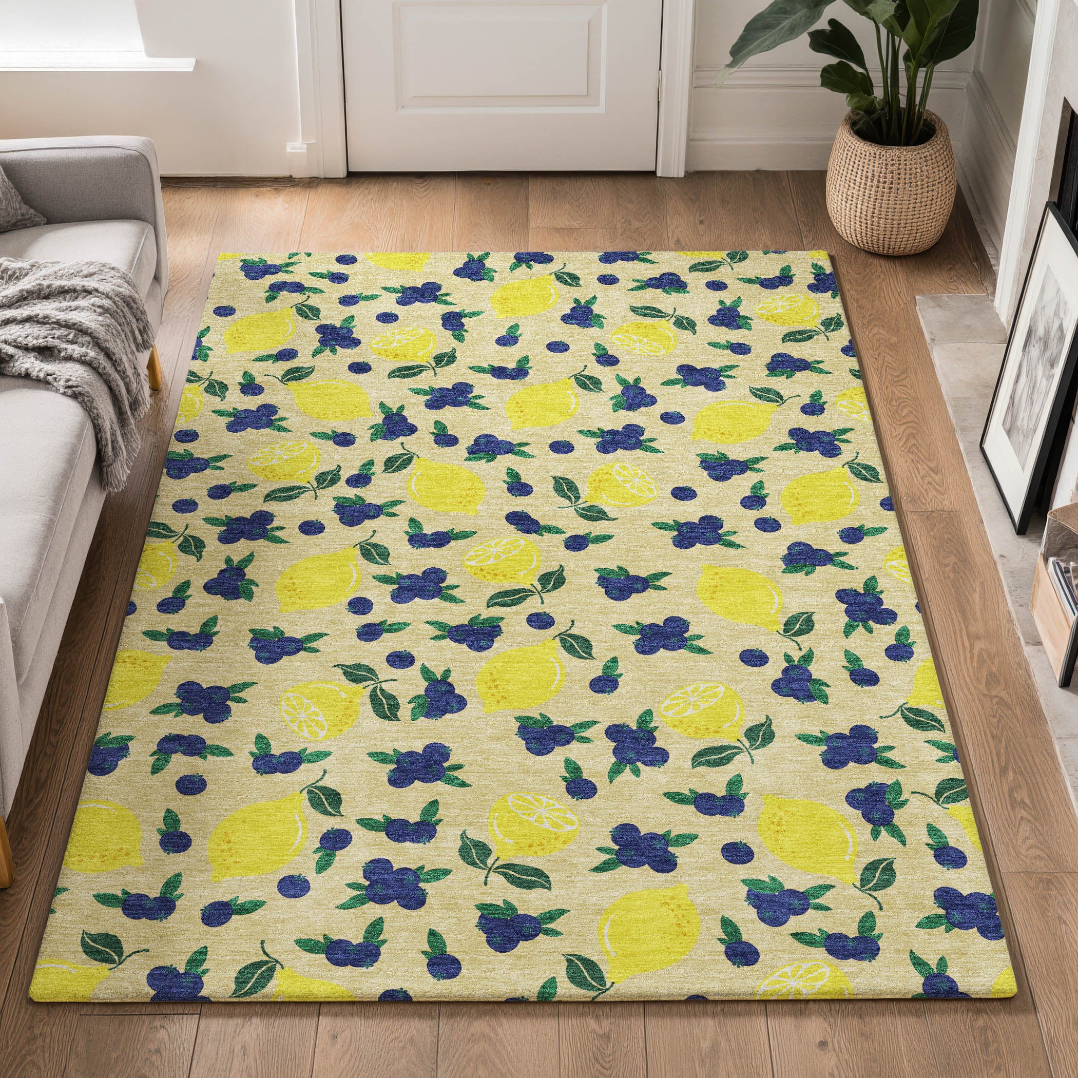 Lucerne Machine Washable Transitional Wheat Gold Rug 3' x 5' #shape_Rectangle