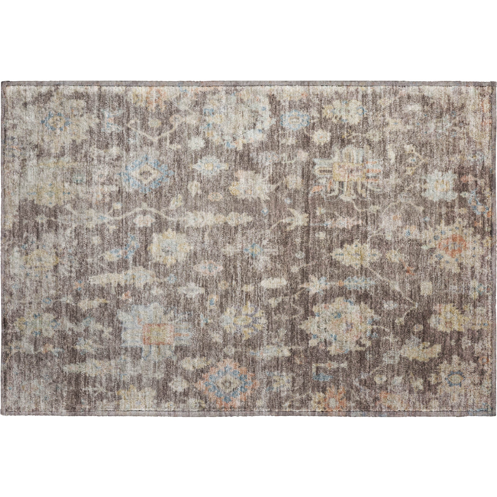 Seville Machine Washable Transitional Chocolate Brown Rug 1'8" x 2'6" #shape_Rectangle