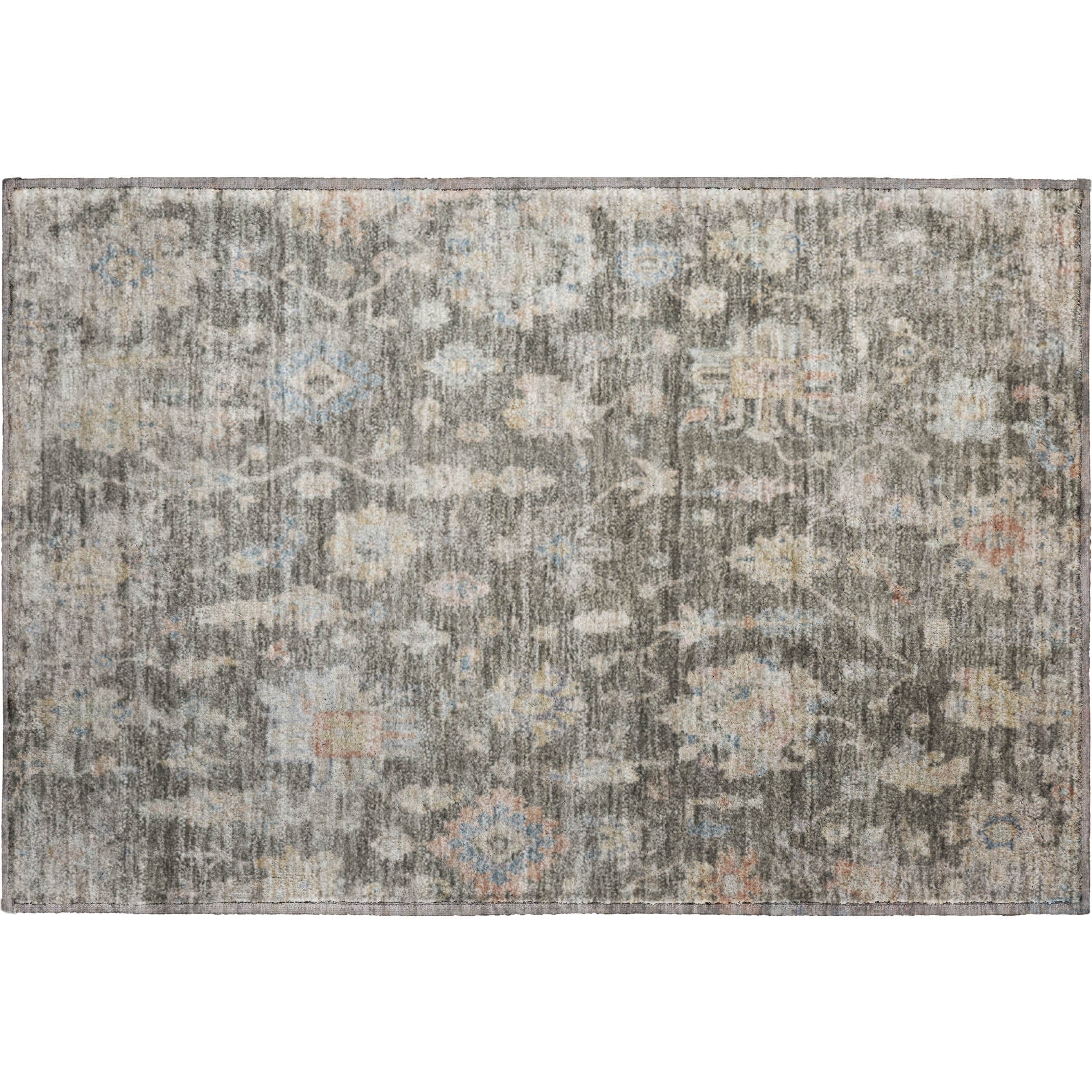 Seville Machine Washable Transitional Gray Rug 1'8" x 2'6" #shape_Rectangle