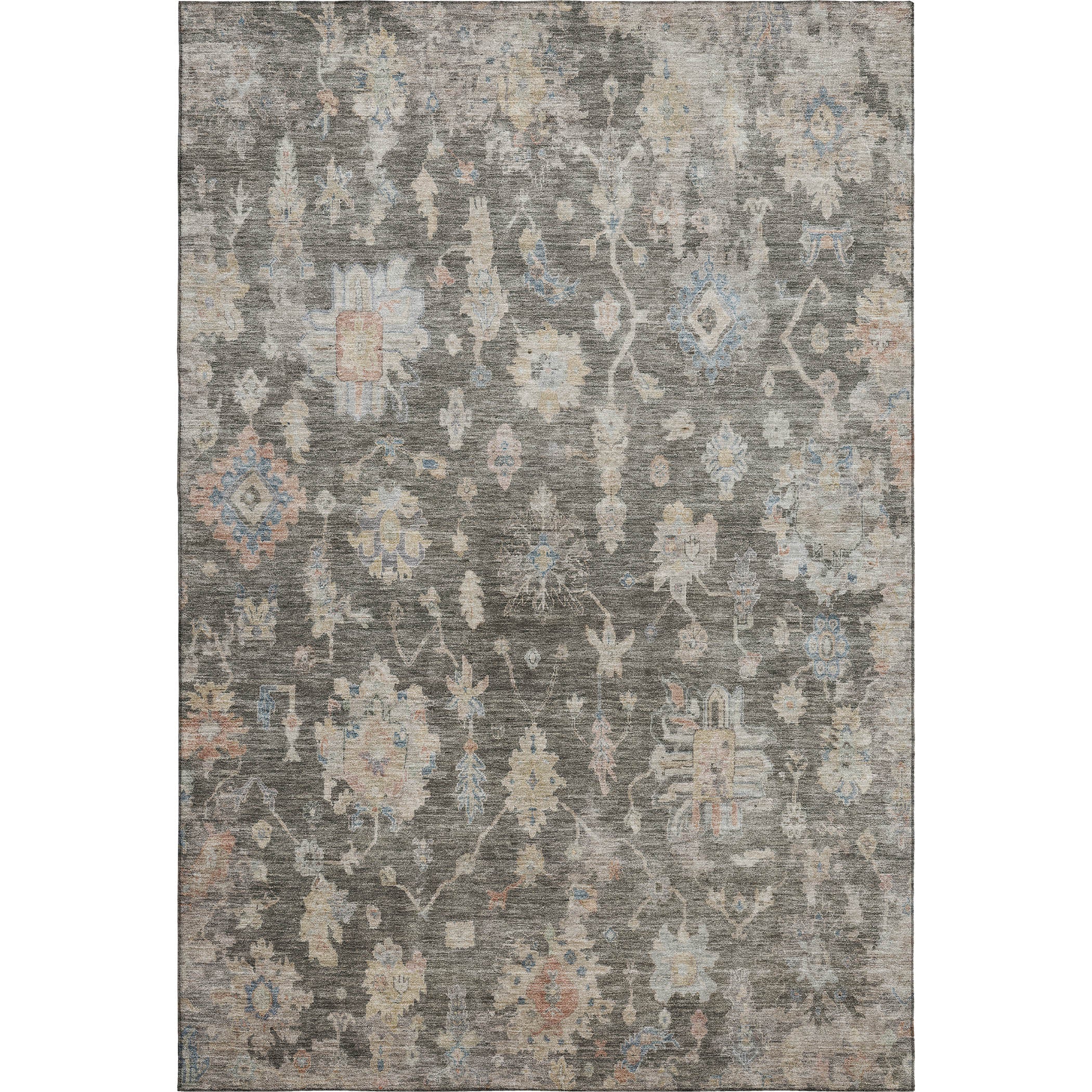 Seville Machine Washable Transitional Gray Rug 3' x 5' #shape_Rectangle