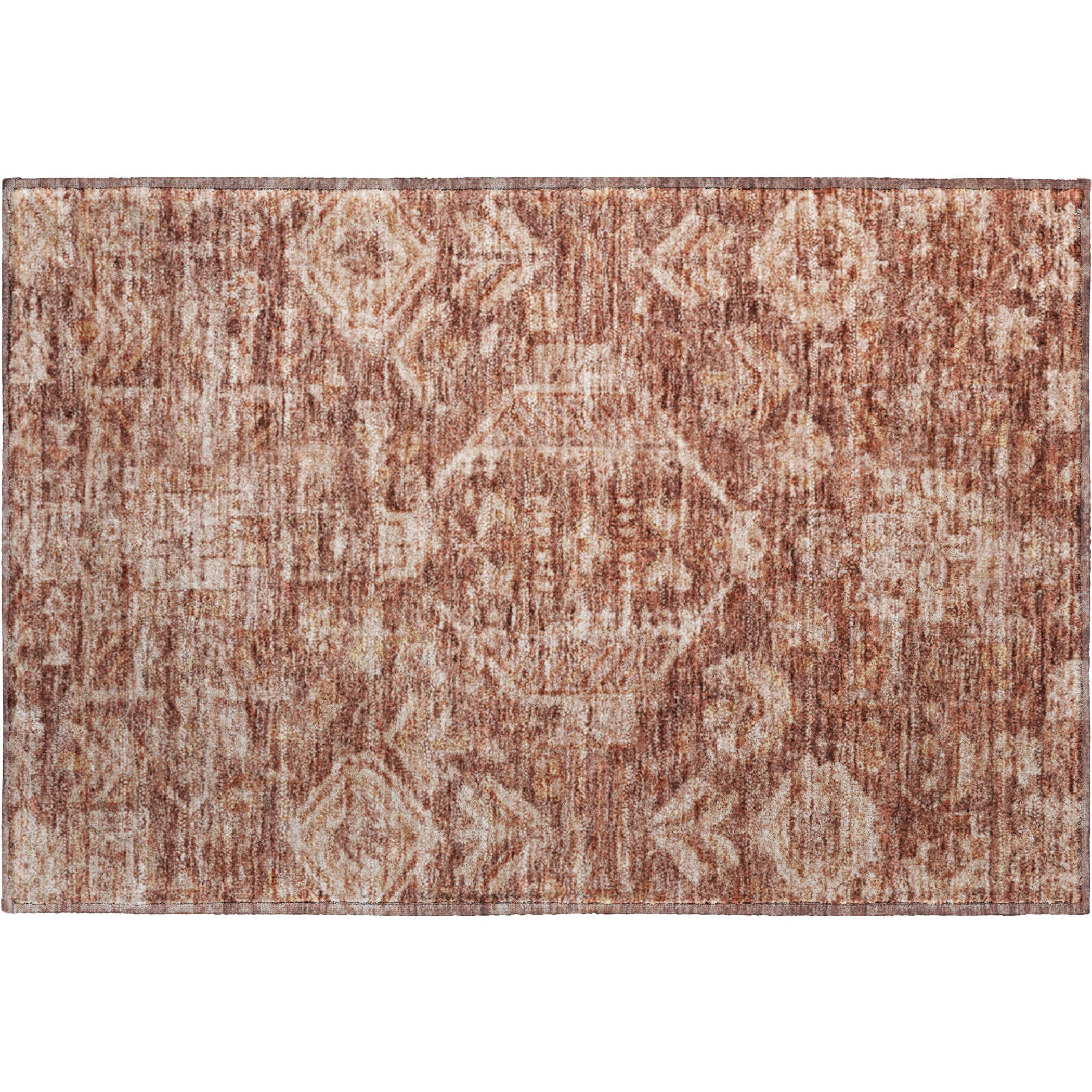 Hoi An Machine Washable Transitional Paprika Orange Rug 1'8" x 2'6" #shape_Rectangle