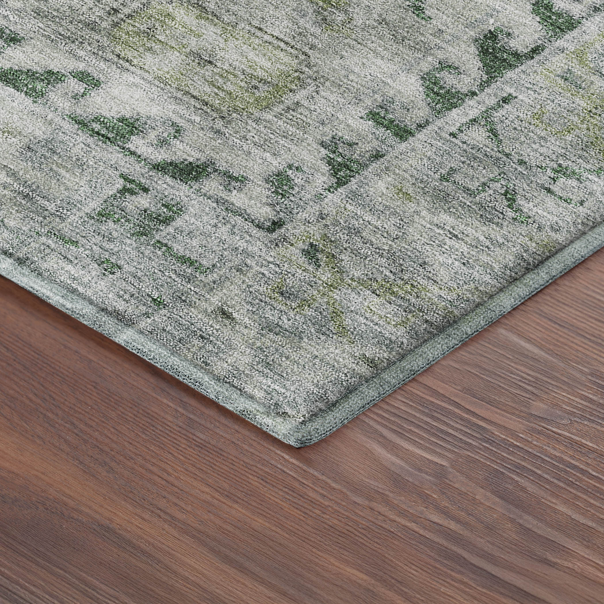Sarajevo Machine Washable Traditional Celery Green Rug 1'8" x 2'6" #shape_Rectangle