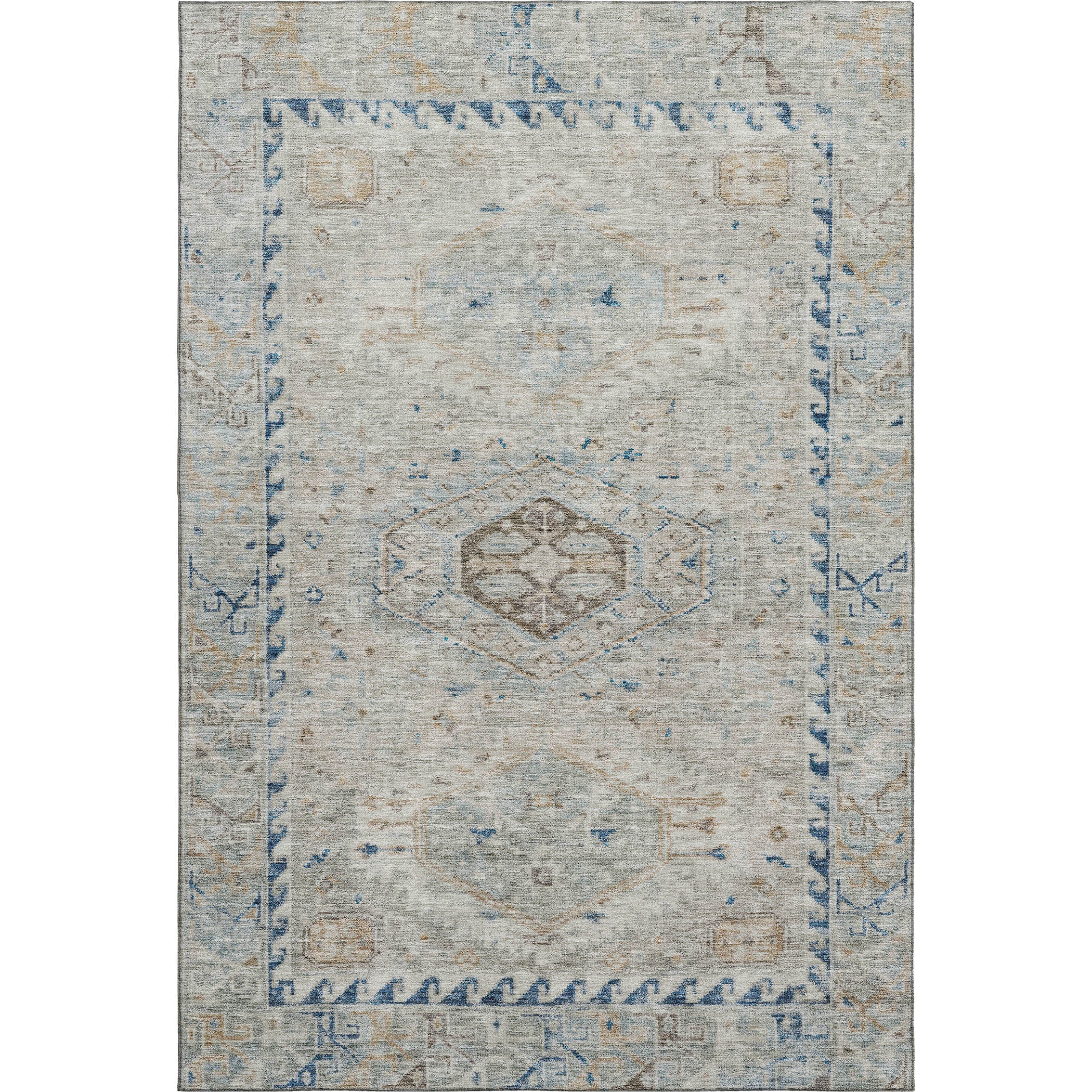 Sarajevo Machine Washable Traditional Linen Ivory Rug 3' x 5' #shape_Rectangle