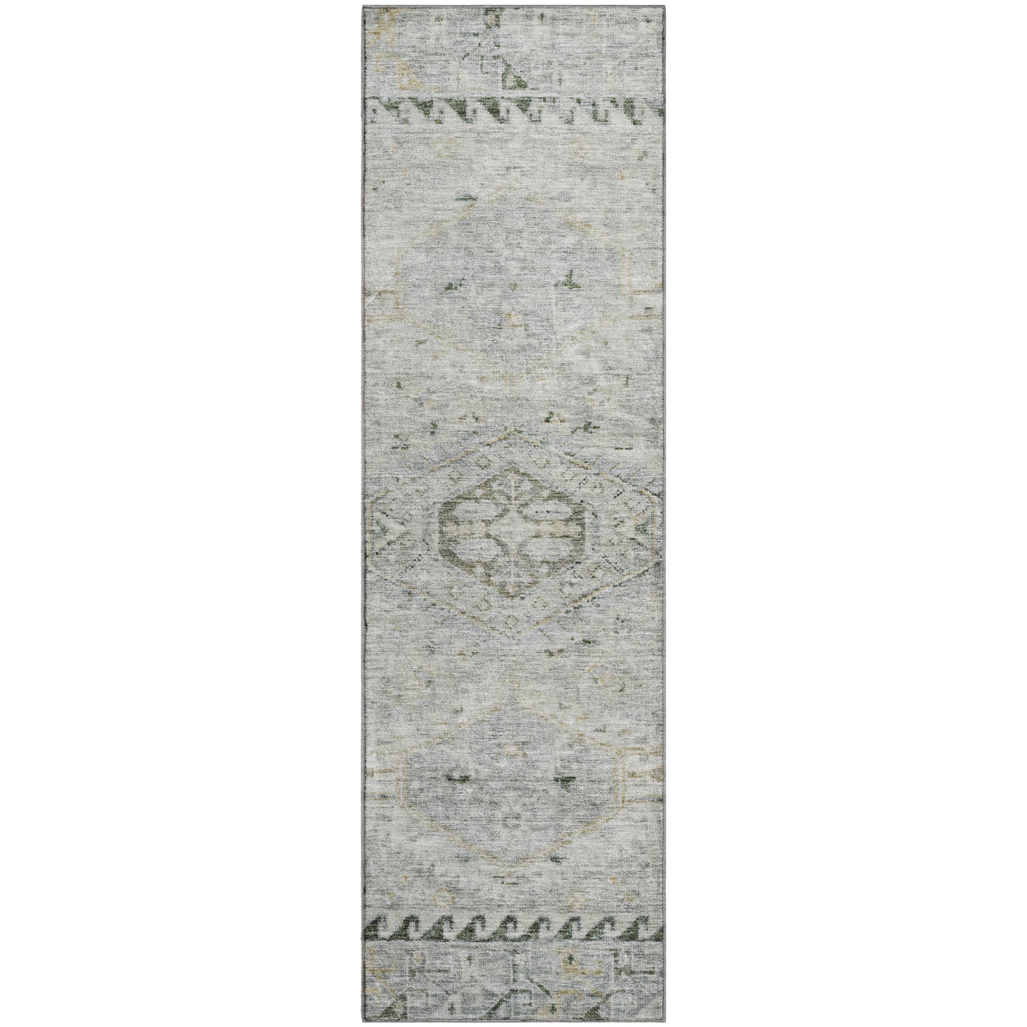 Sarajevo Machine Washable Traditional Taupe Brown Rug 2'3" x 7'6" #shape_Runner