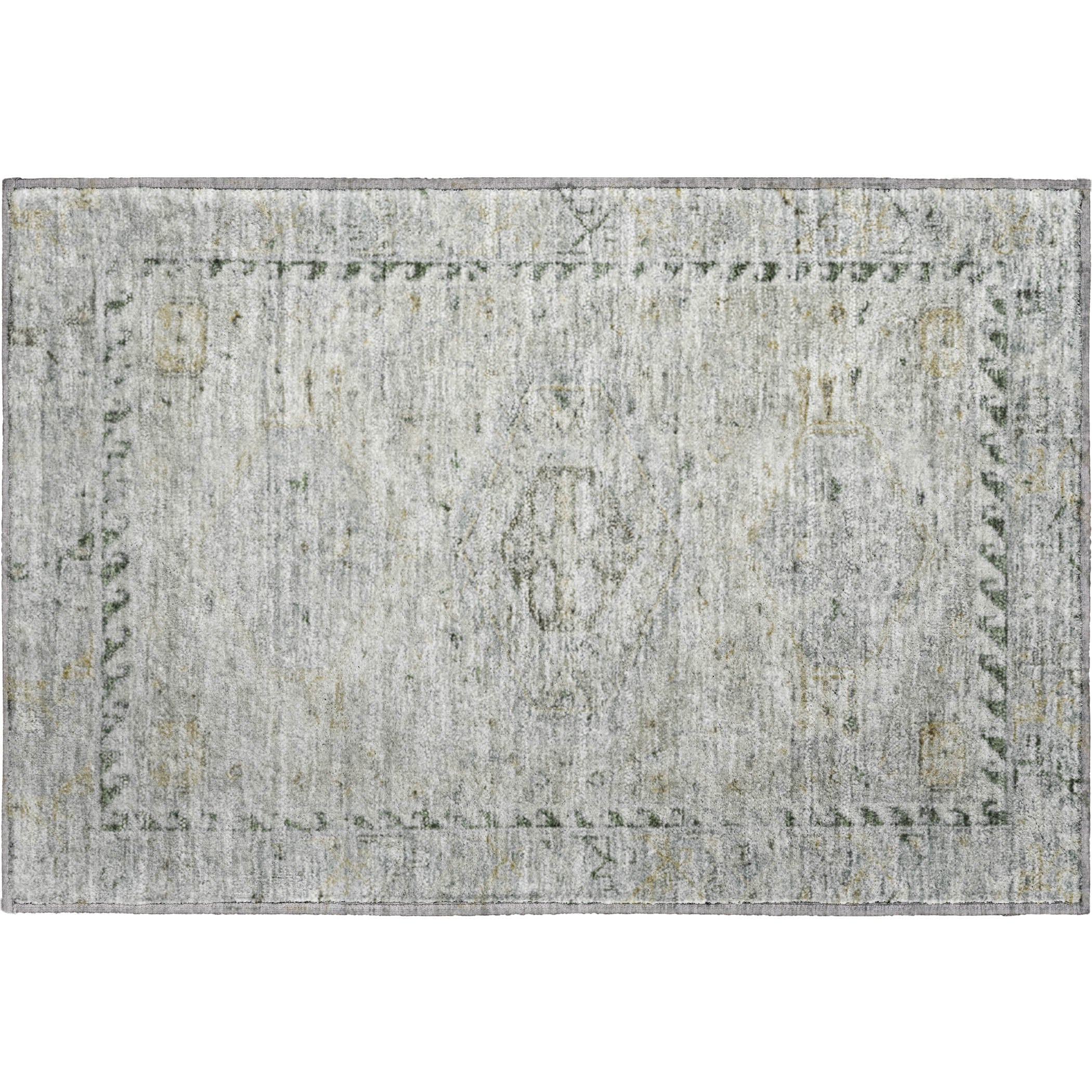 Sarajevo Machine Washable Traditional Taupe Brown Rug 1'8" x 2'6" #shape_Rectangle