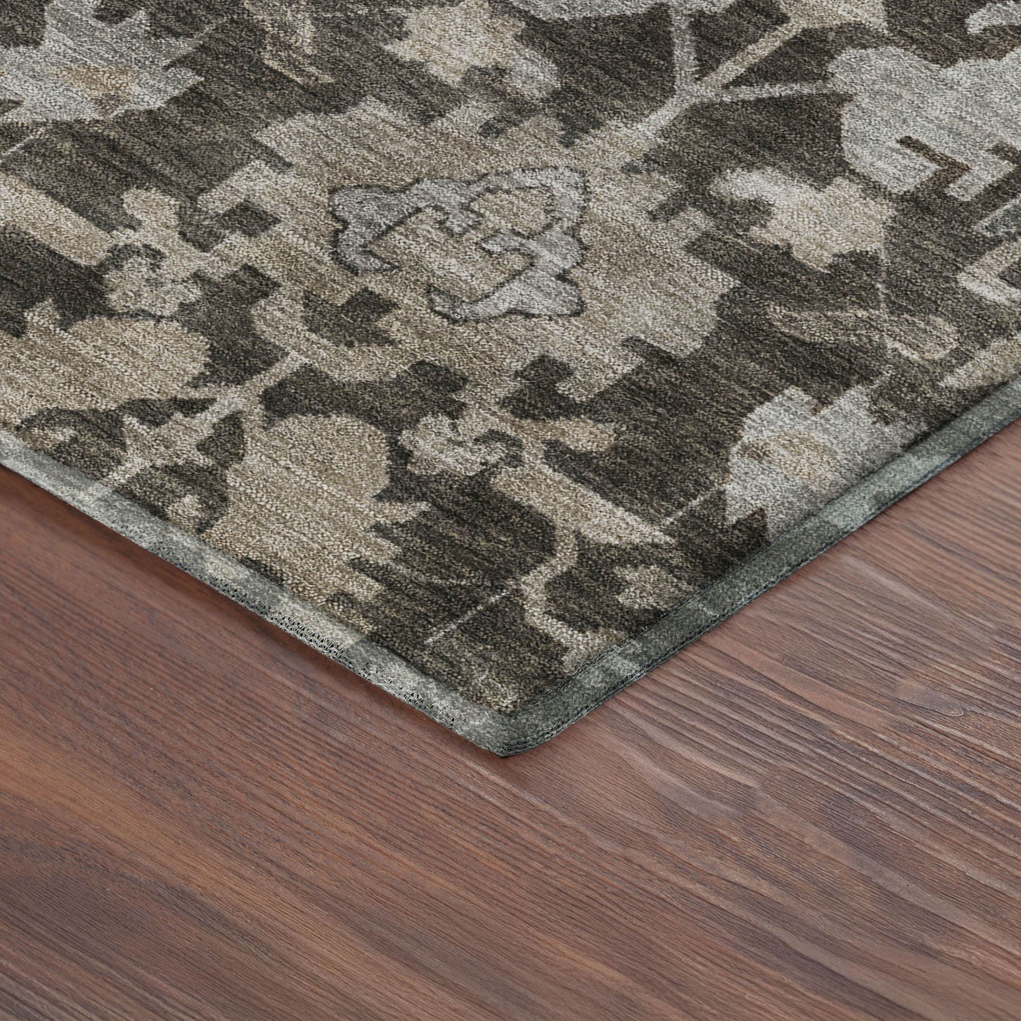Sarajevo Machine Washable Traditional Chocolate Brown Rug 1'8" x 2'6" #shape_Rectangle