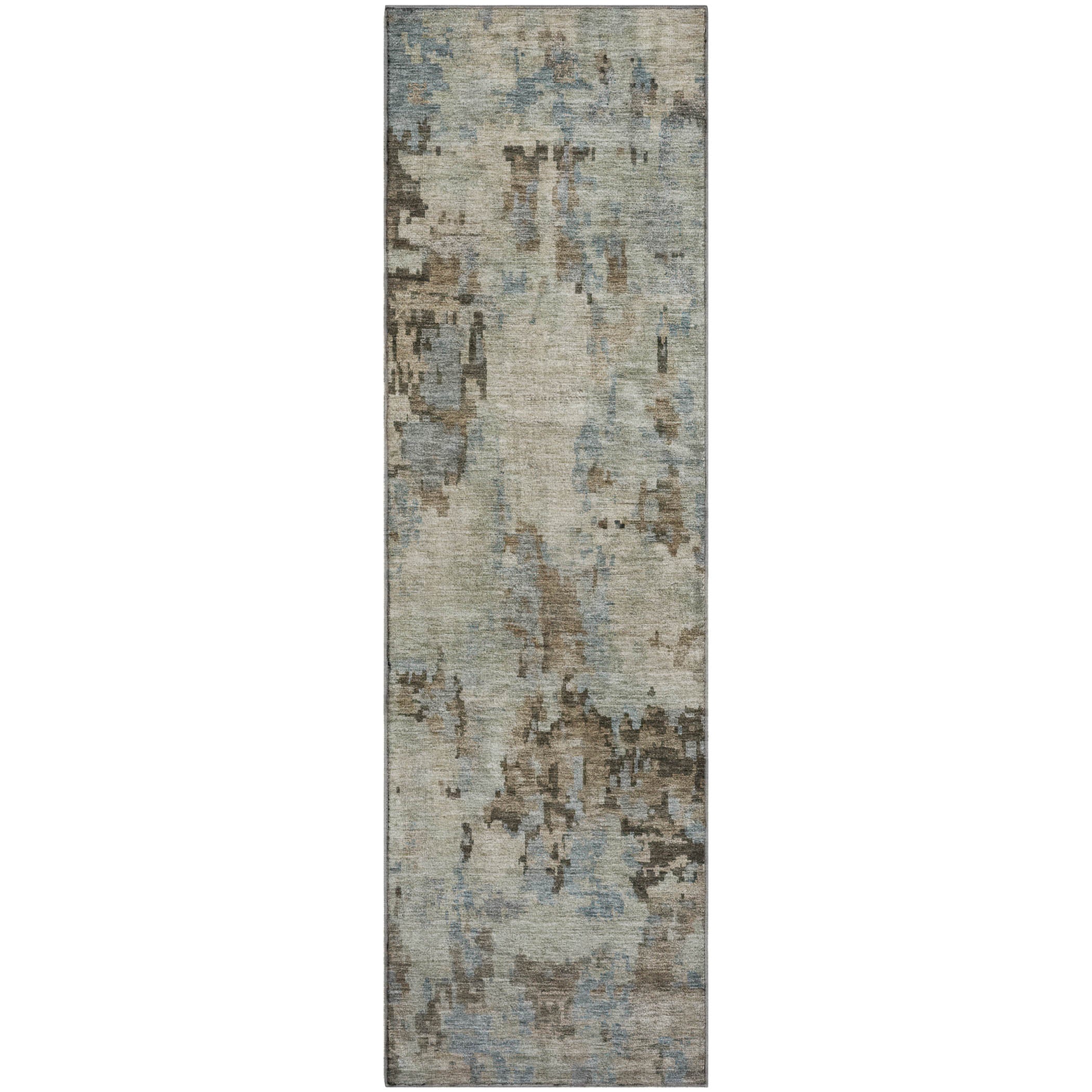 Cairo Machine Washable Transitional Beige Brown Rug 2'3" x 7'6" #shape_Runner