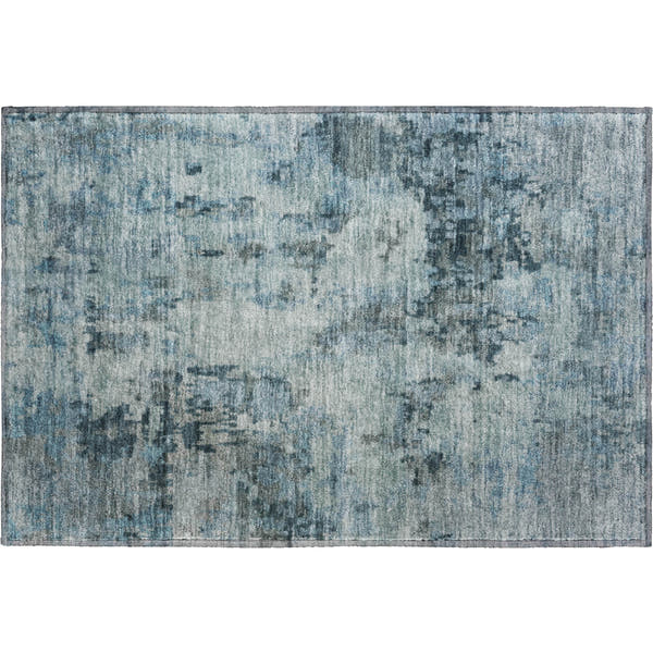 Cairo Machine Washable Transitional Blue Rug 1'8" x 2'6"