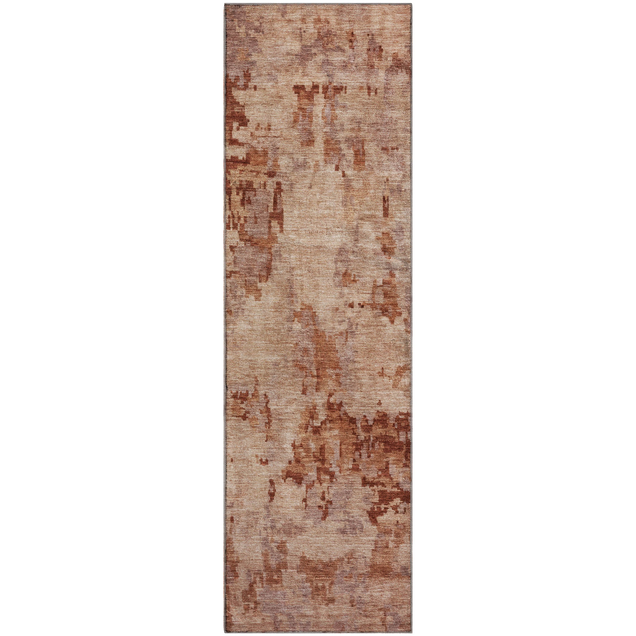 Cairo Machine Washable Transitional Copper Orange Rug 2'3" x 7'6" #shape_Runner