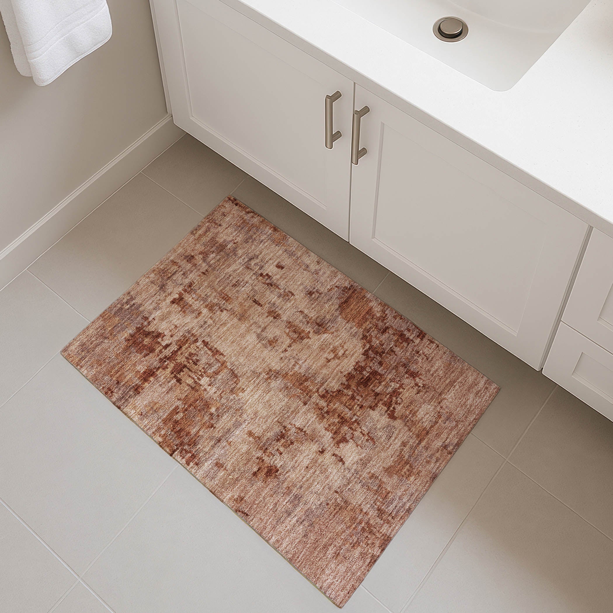 Cairo Machine Washable Transitional Copper Orange Rug 1'8" x 2'6" #shape_Rectangle
