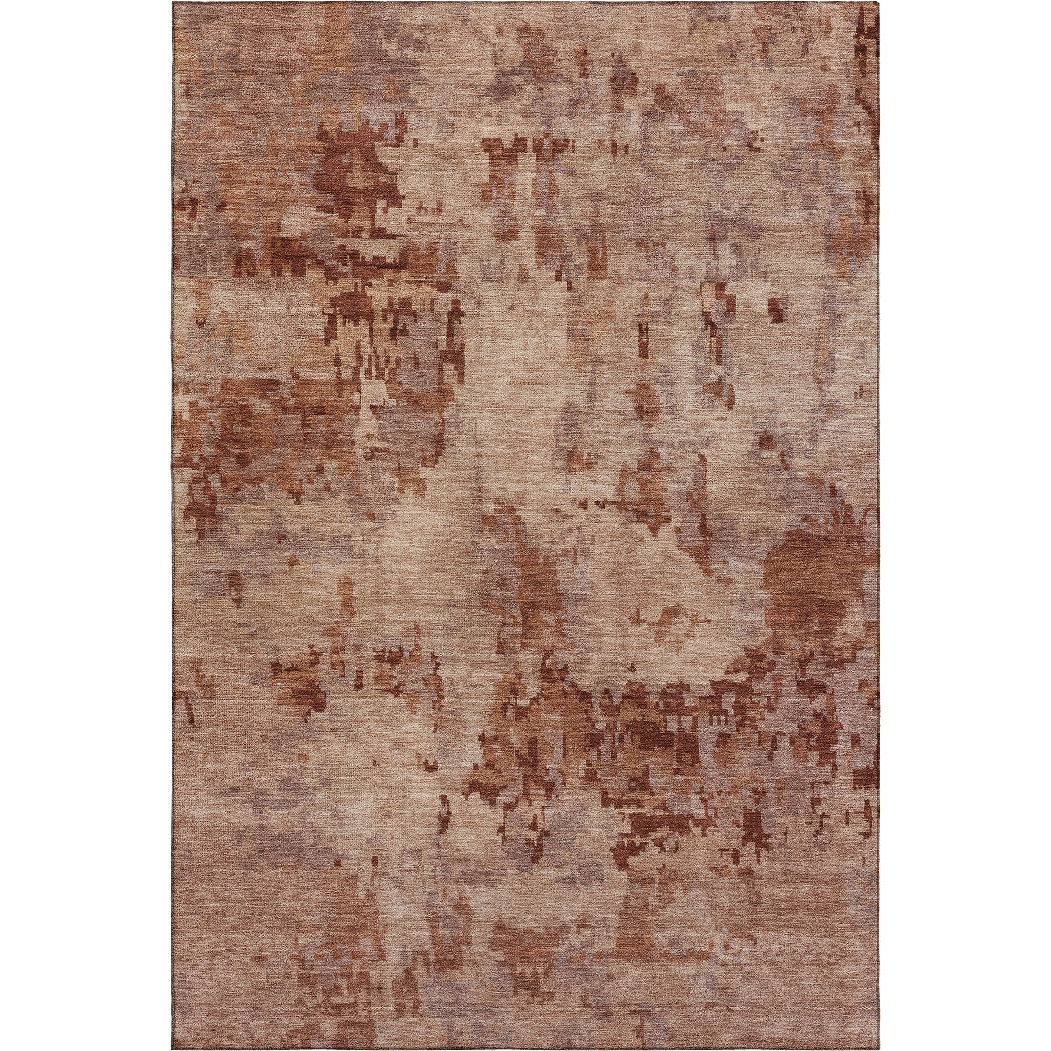 Cairo Machine Washable Transitional Copper Orange Rug 3' x 5' #shape_Rectangle