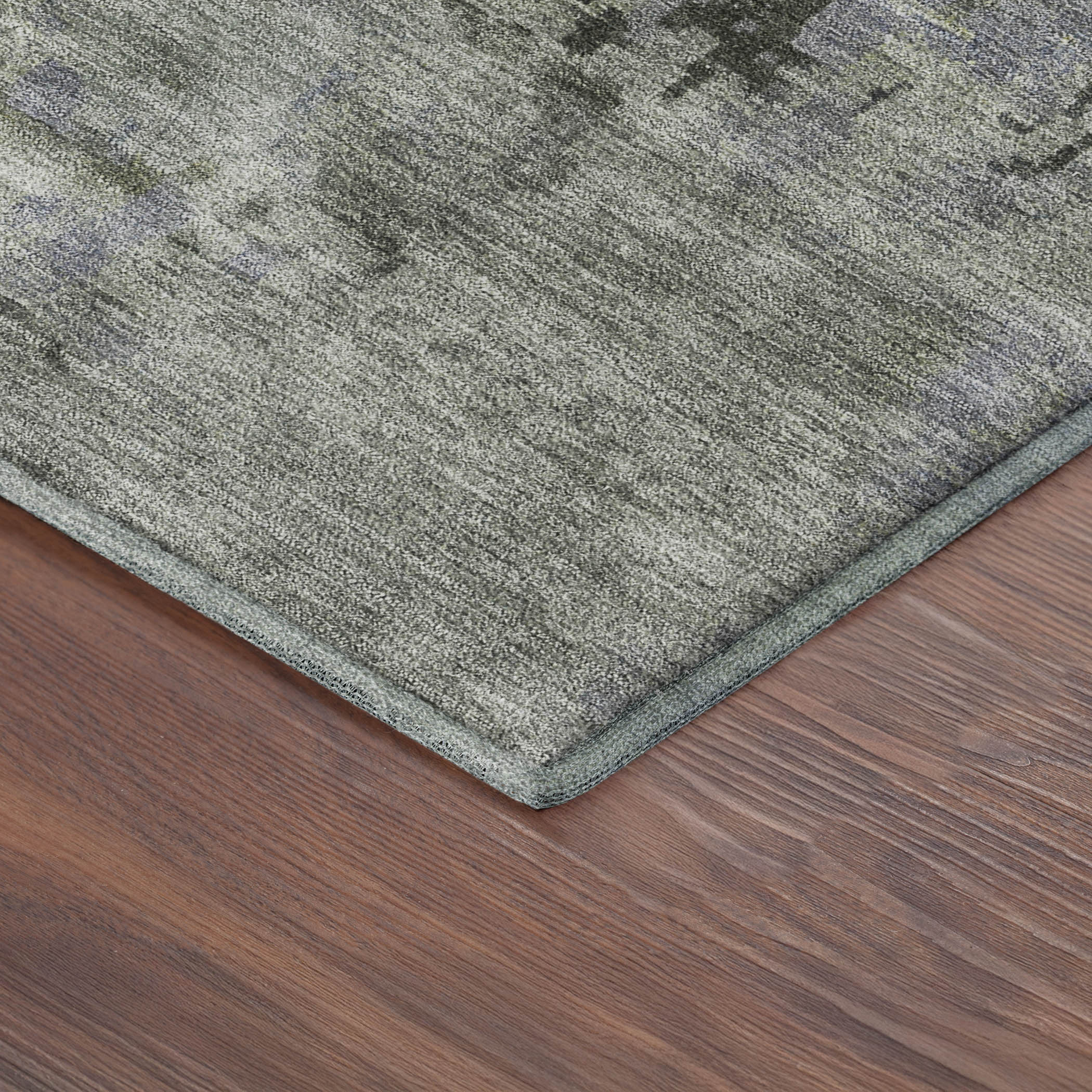 Cairo Machine Washable Transitional Green Rug 1'8" x 2'6" #shape_Rectangle