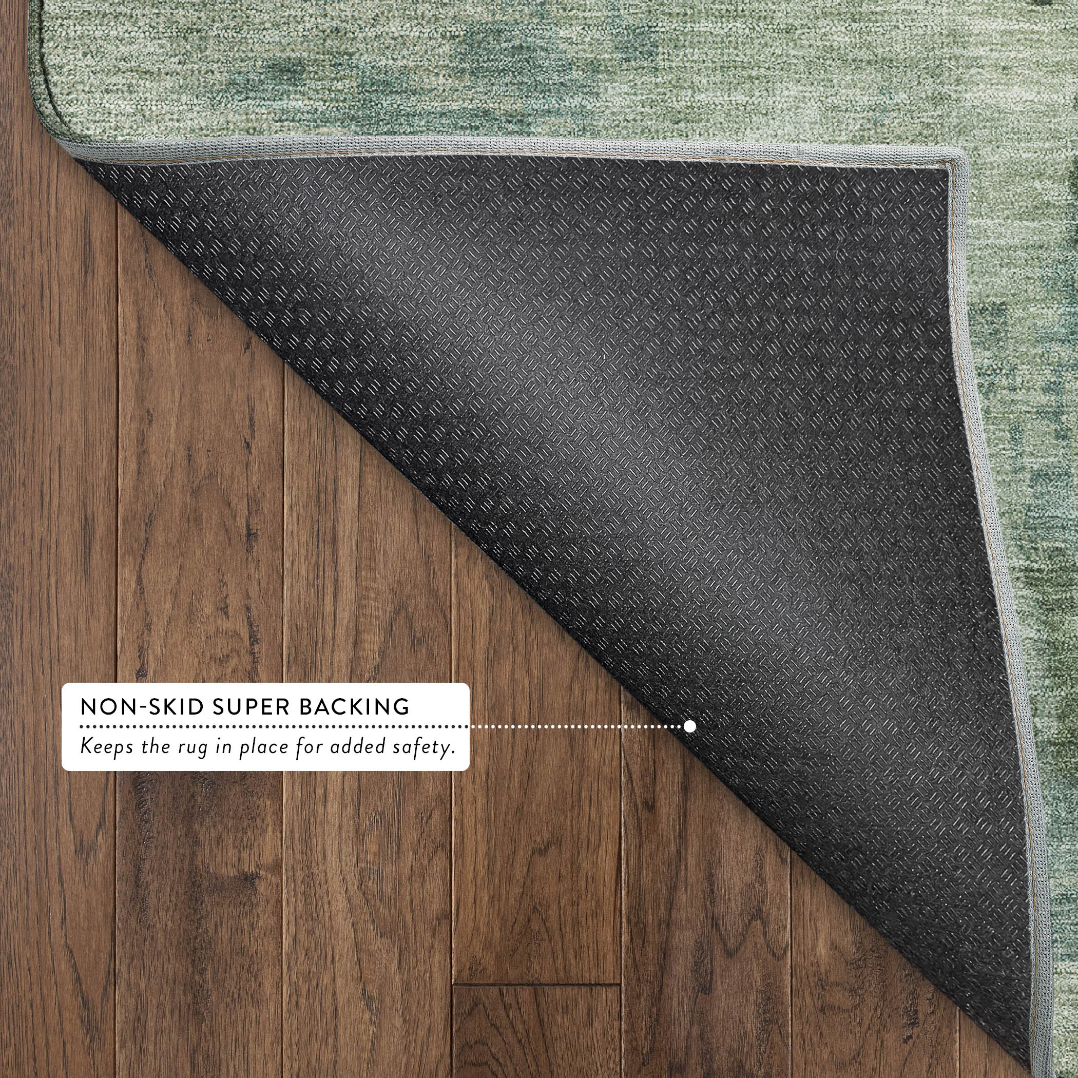 Cairo Machine Washable Transitional Sage Green Rug 1'8" x 2'6" #shape_Rectangle