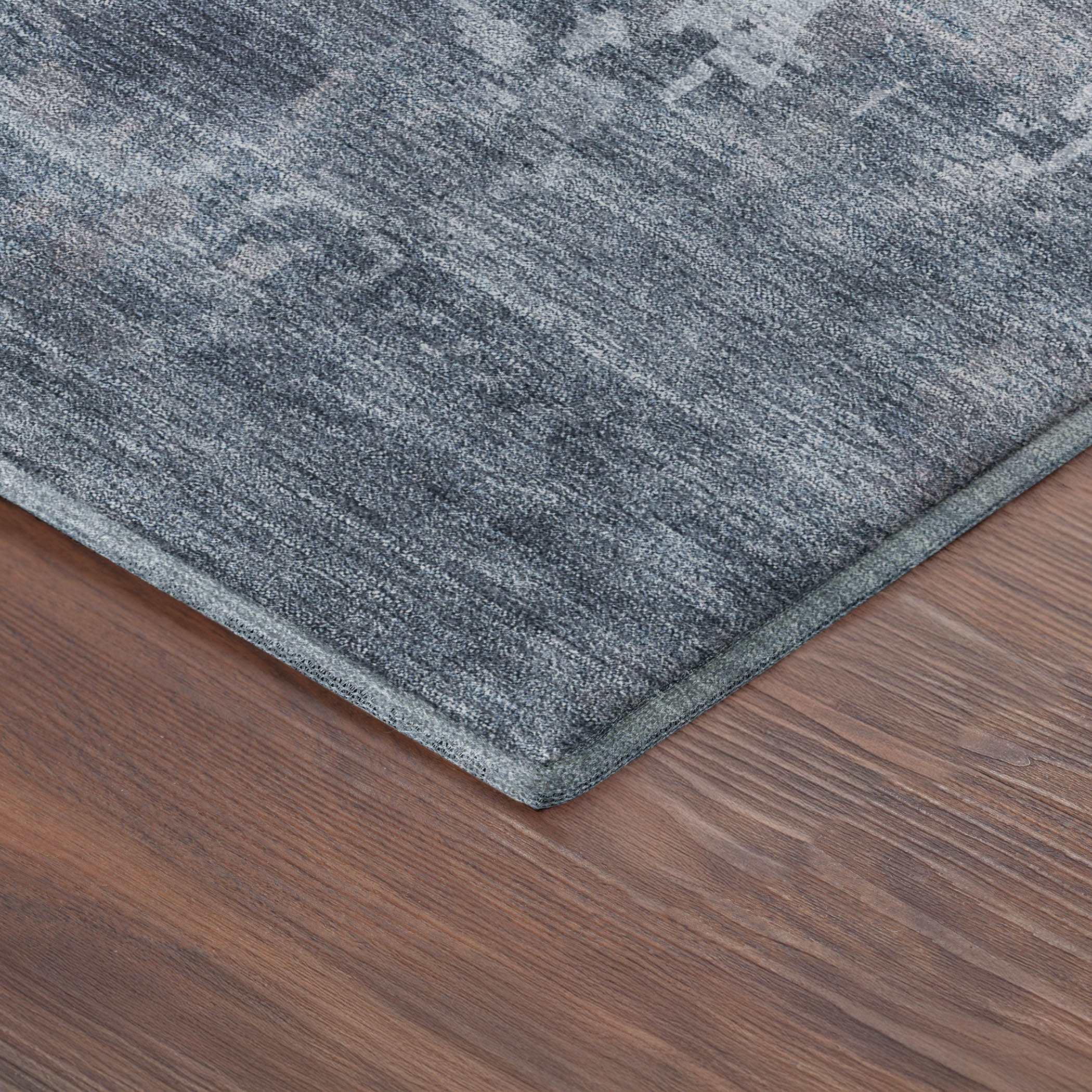 Kotor Machine Washable Transitional Blue Rug 1'8" x 2'6" #shape_Rectangle