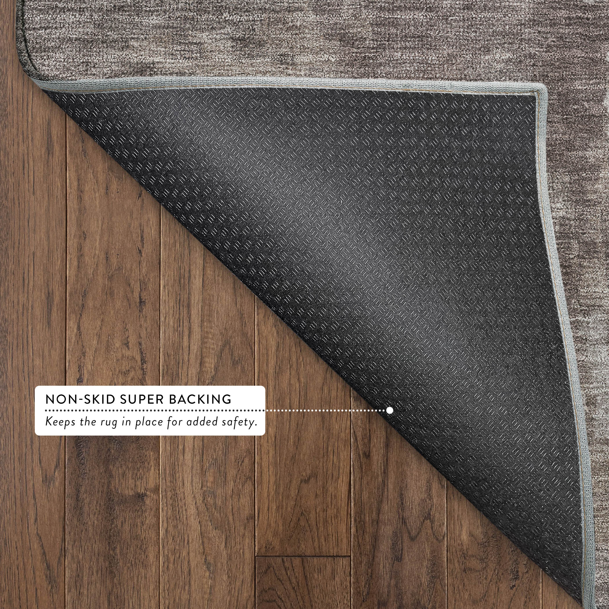 Kotor Machine Washable Transitional Brown Rug 1'8" x 2'6" #shape_Rectangle