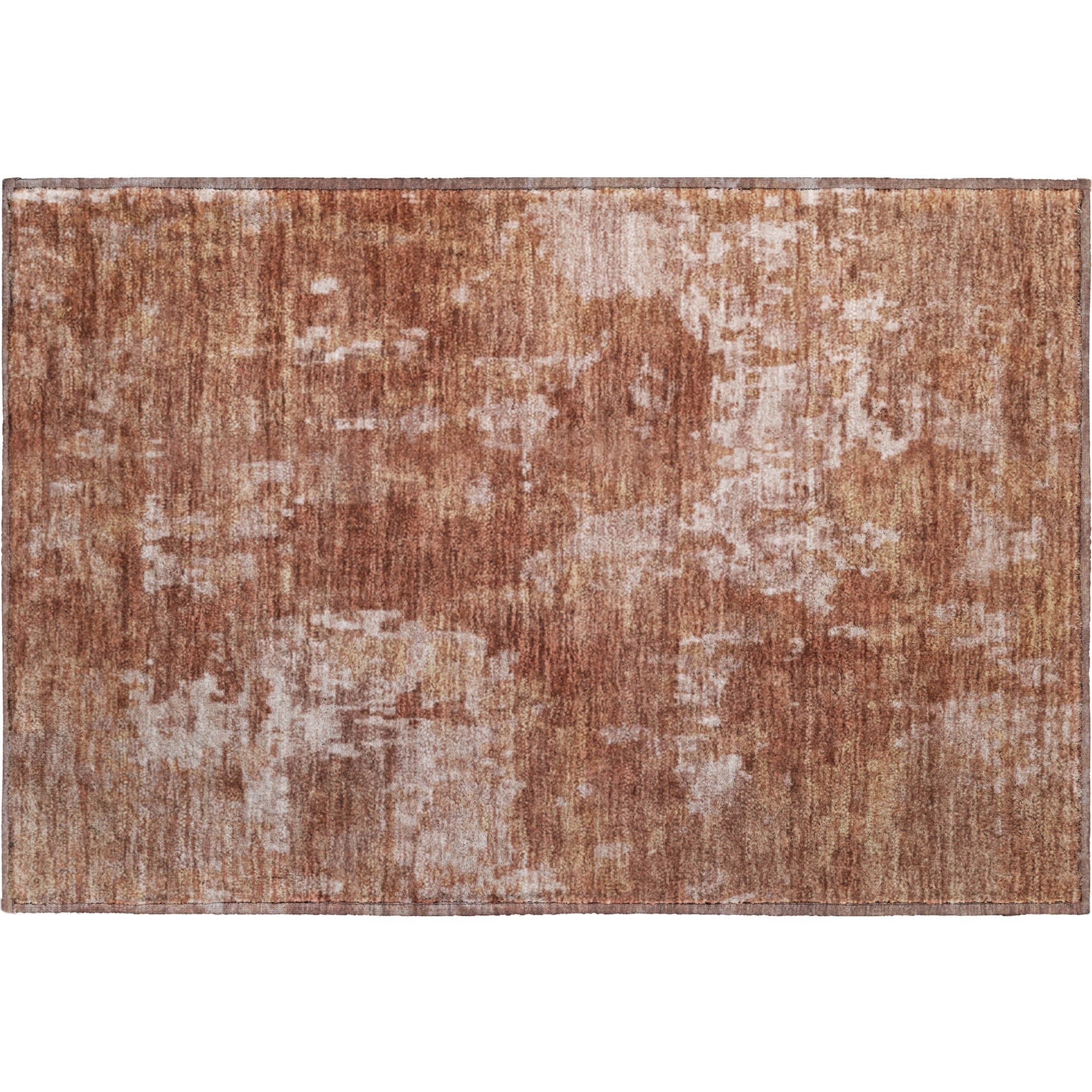 Kotor Machine Washable Transitional Copper Orange Rug 1'8" x 2'6" #shape_Rectangle