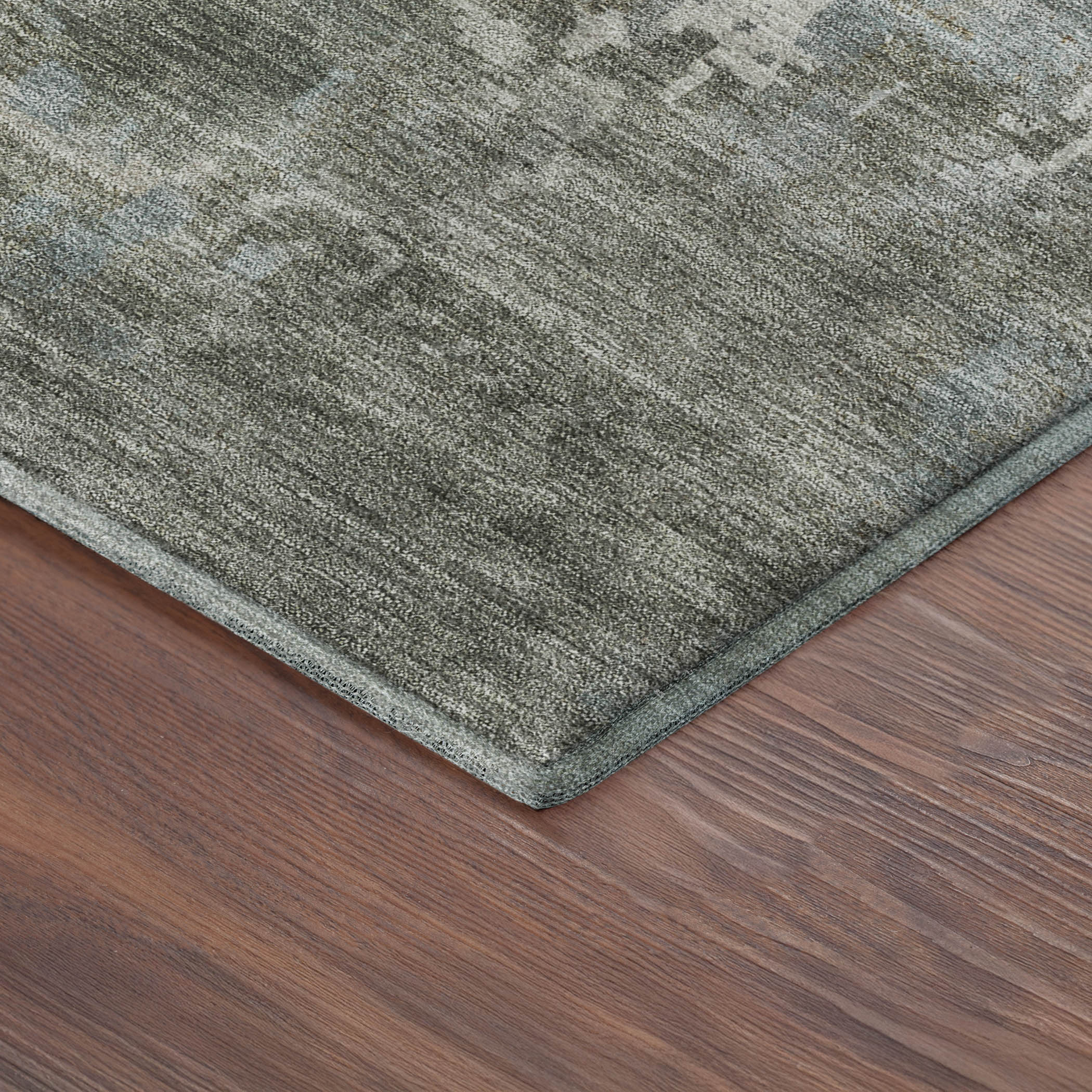Kotor Machine Washable Transitional Fern Green Rug 1'8" x 2'6" #shape_Rectangle