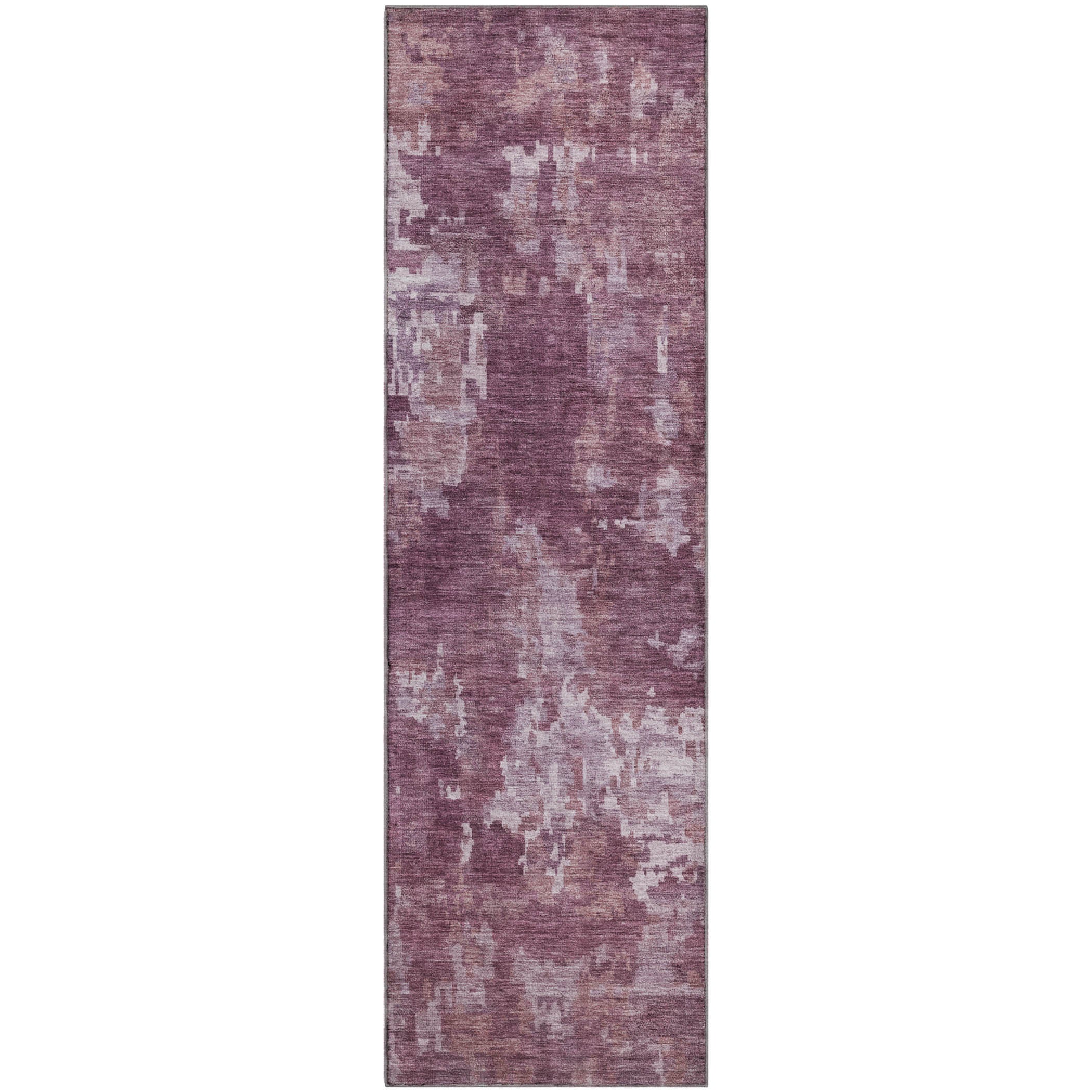 Kotor Machine Washable Transitional Merlot Red Rug 2'3" x 7'6" #shape_Runner
