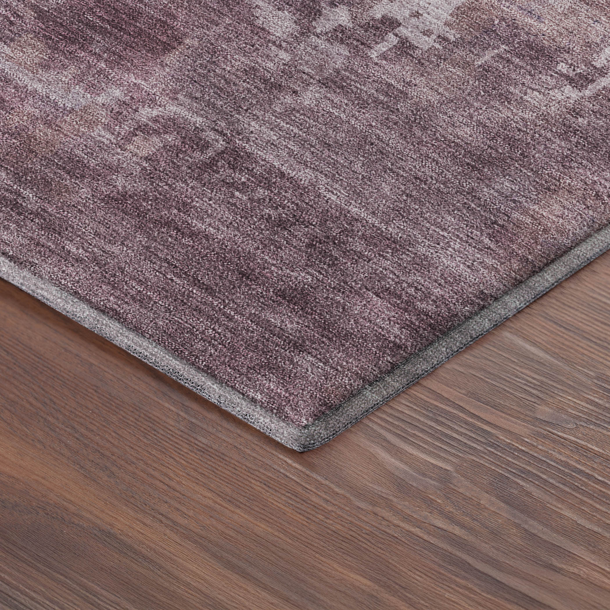 Kotor Machine Washable Transitional Merlot Red Rug 1'8" x 2'6" #shape_Rectangle
