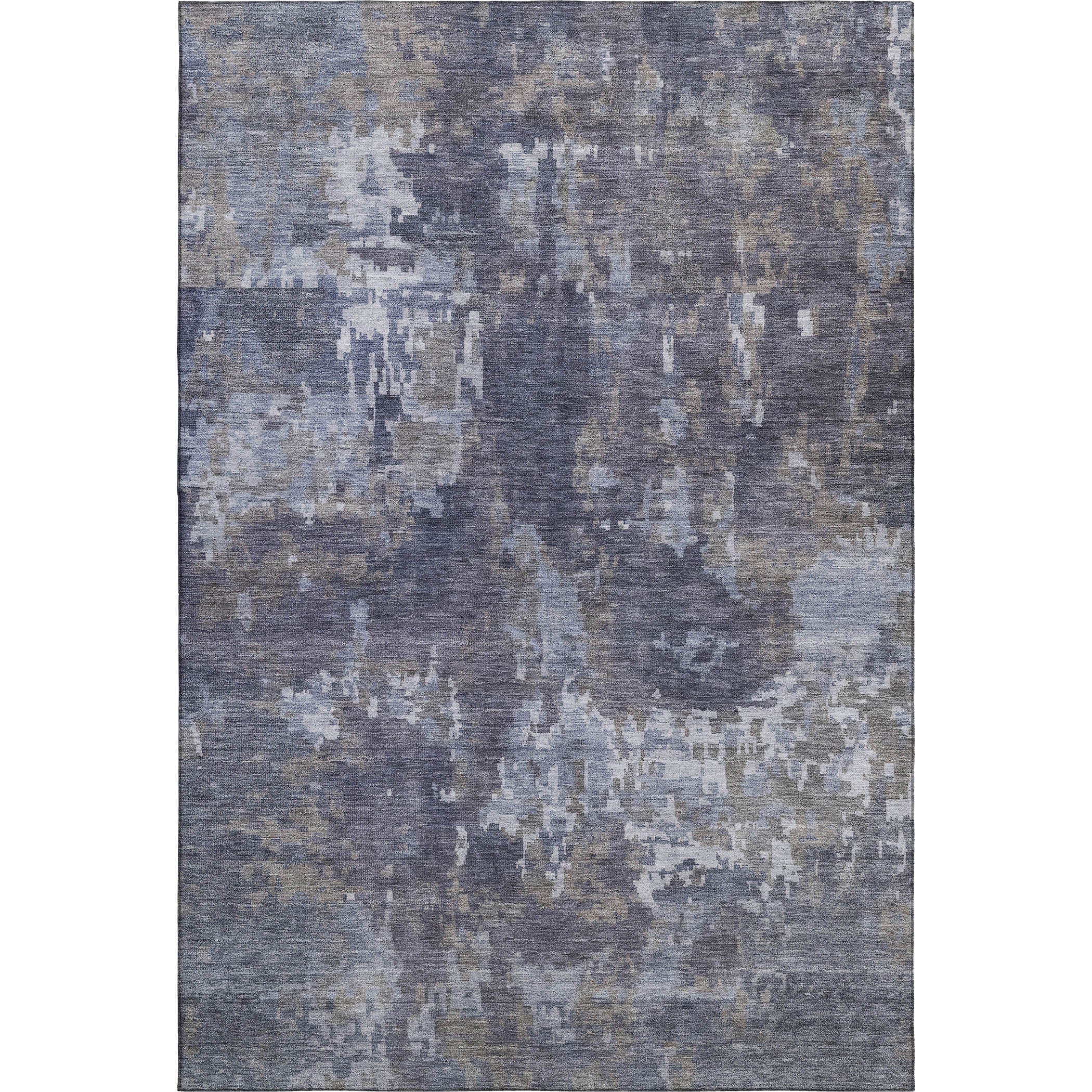 Kotor Machine Washable Transitional Plum Purple Rug 3' x 5' #shape_Rectangle