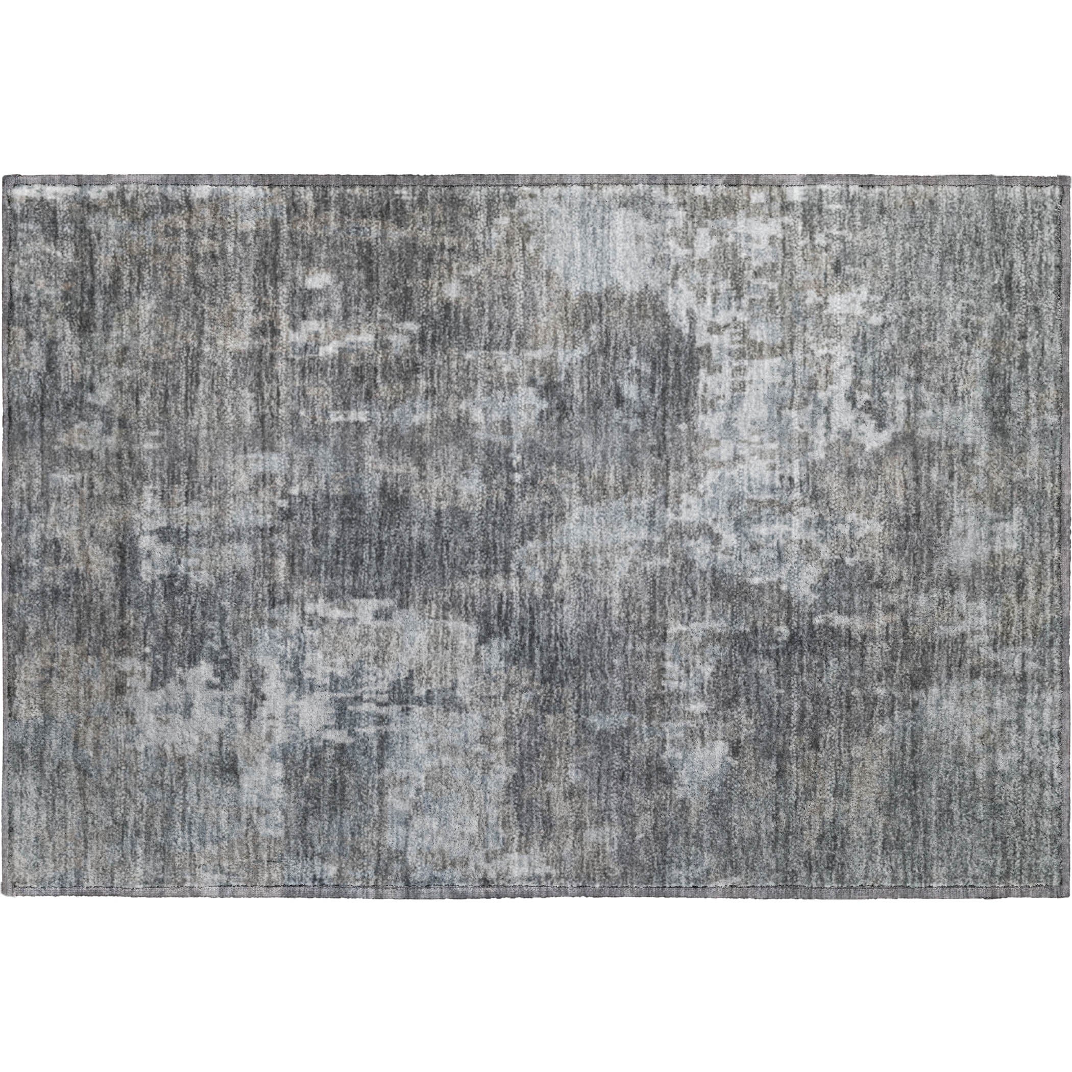 Kotor Machine Washable Transitional Taupe Brown Rug 1'8" x 2'6" #shape_Rectangle
