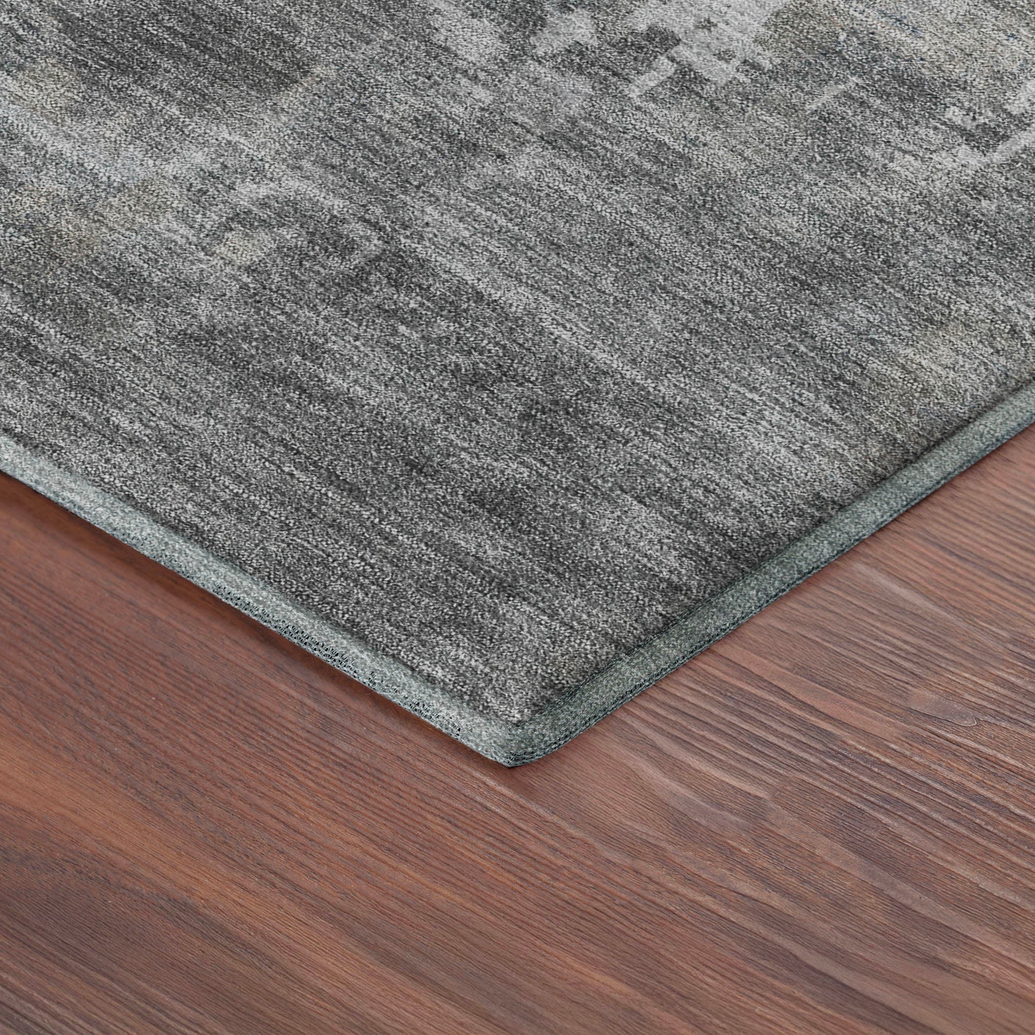 Kotor Machine Washable Transitional Taupe Brown Rug 1'8" x 2'6" #shape_Rectangle