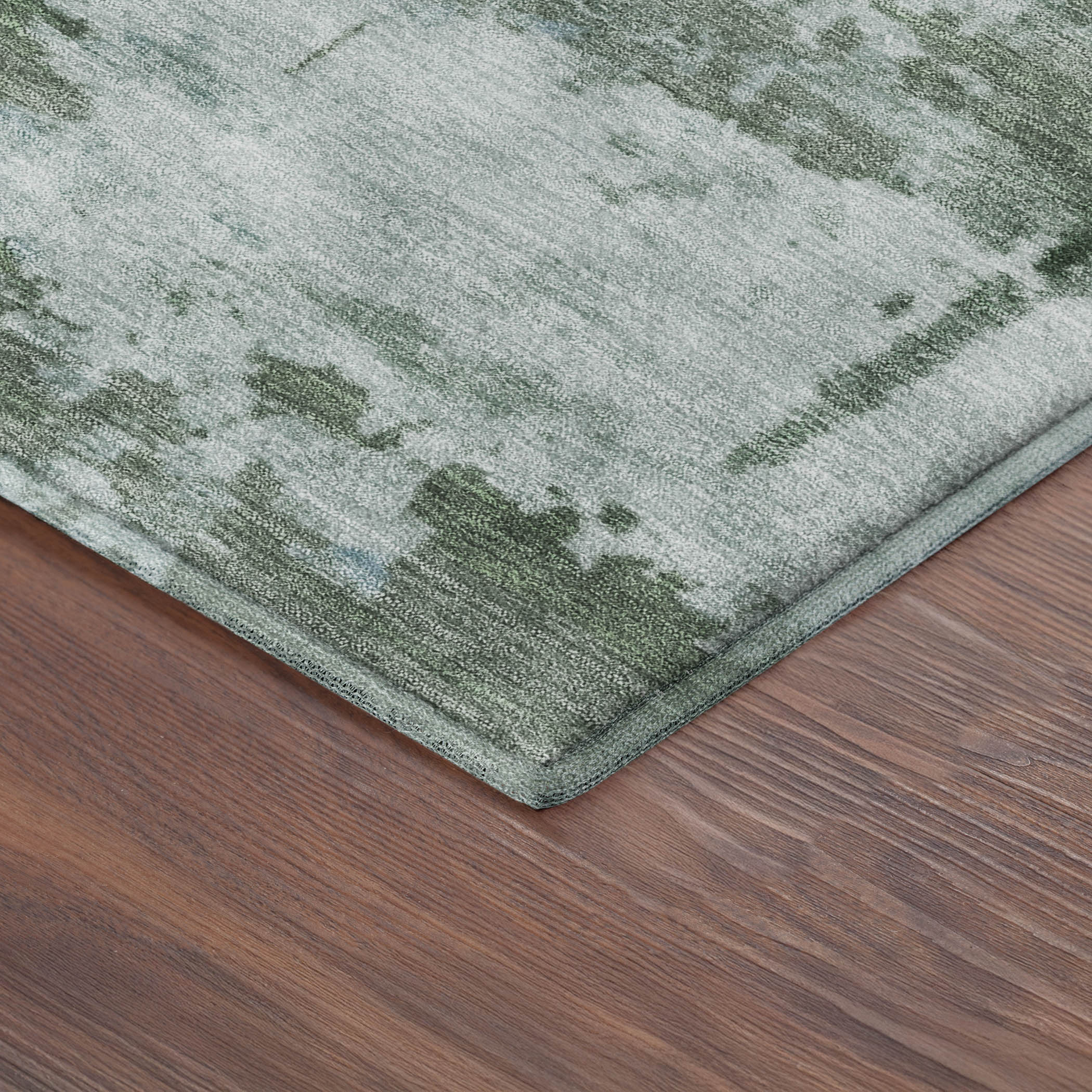 Kyoto Machine Washable Transitional Aloe Green Rug 1'8" x 2'6" #shape_Rectangle