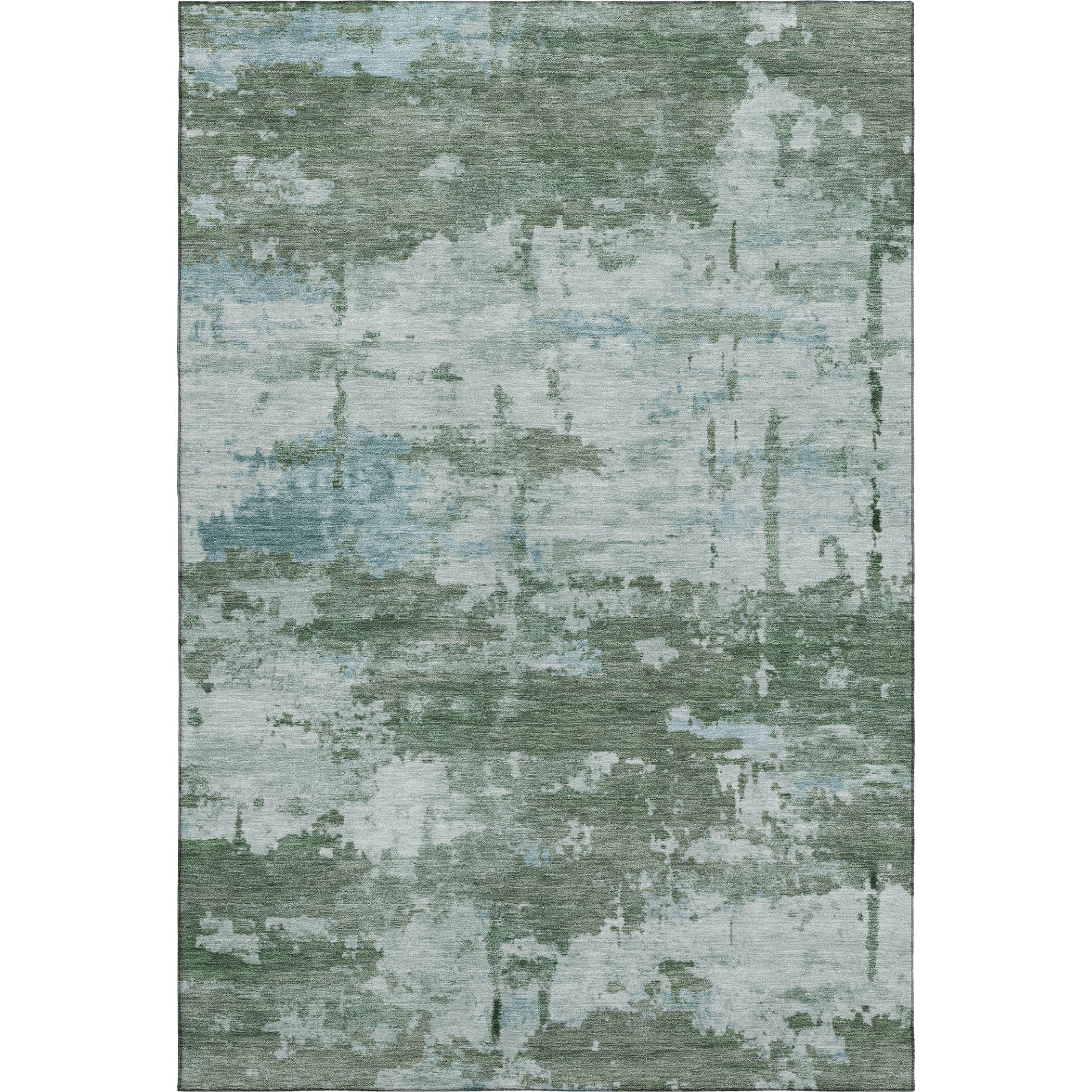 Kyoto Machine Washable Transitional Aloe Green Rug 3' x 5' #shape_Rectangle