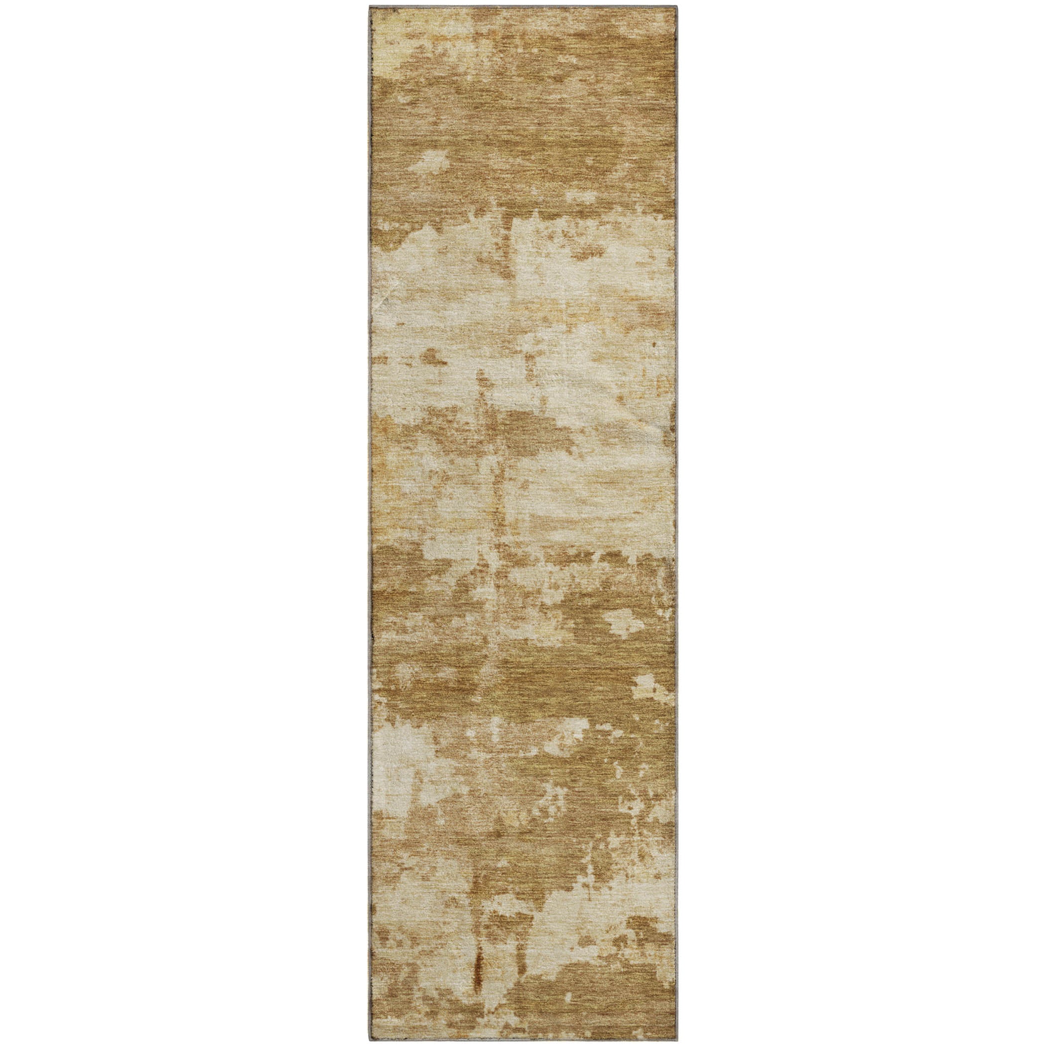 Kyoto Machine Washable Transitional Brown Rug 2'3" x 7'6" #shape_Runner