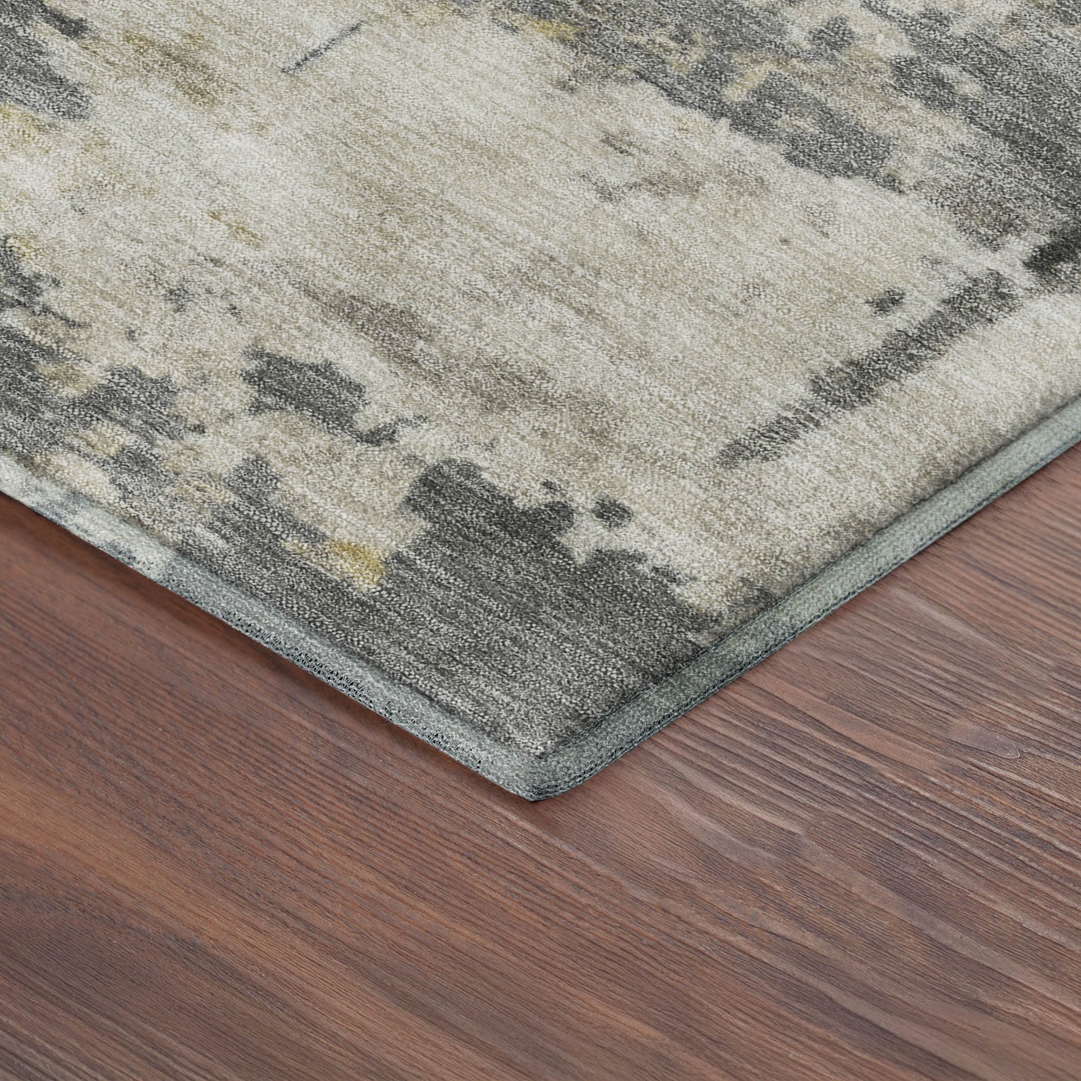 Kyoto Machine Washable Transitional Pewter Gray Rug 1'8" x 2'6" #shape_Rectangle