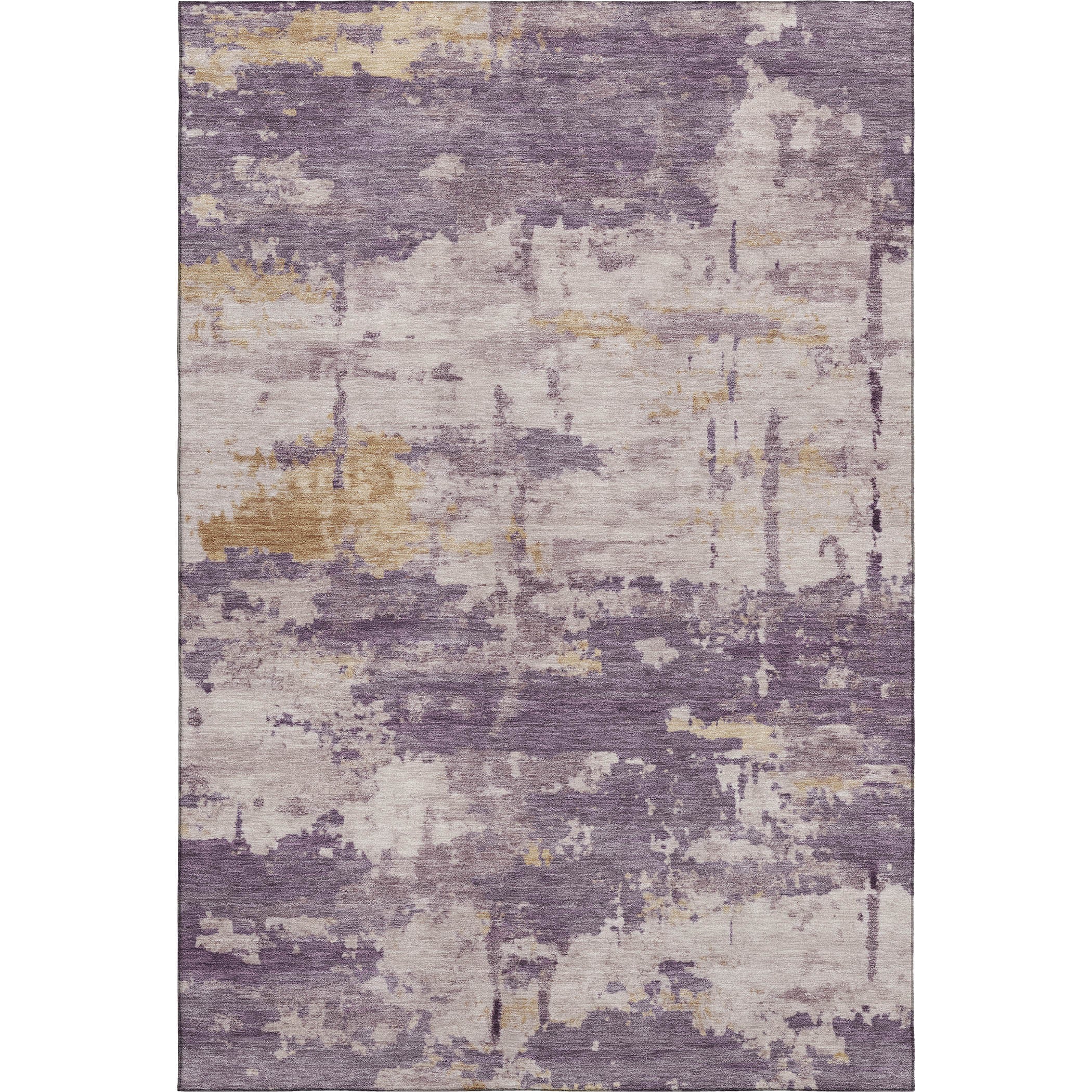 Kyoto Machine Washable Transitional Plum Purple Rug 3' x 5' #shape_Rectangle