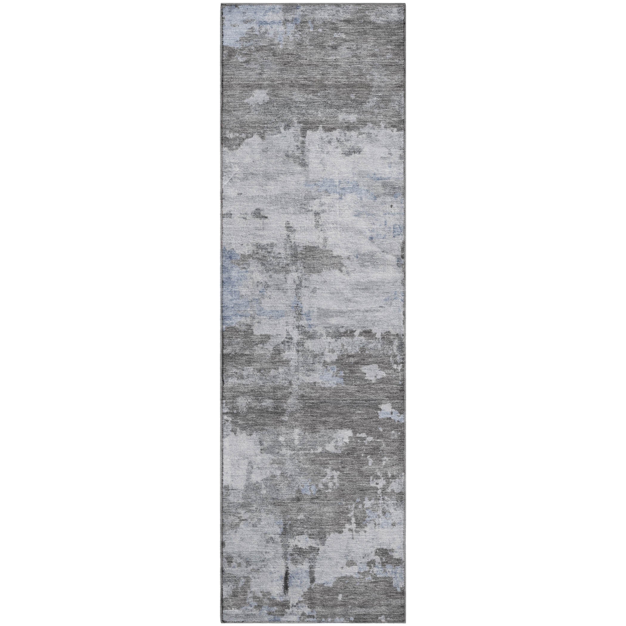 Kyoto Machine Washable Transitional Taupe Brown Rug 2'3" x 7'6" #shape_Runner